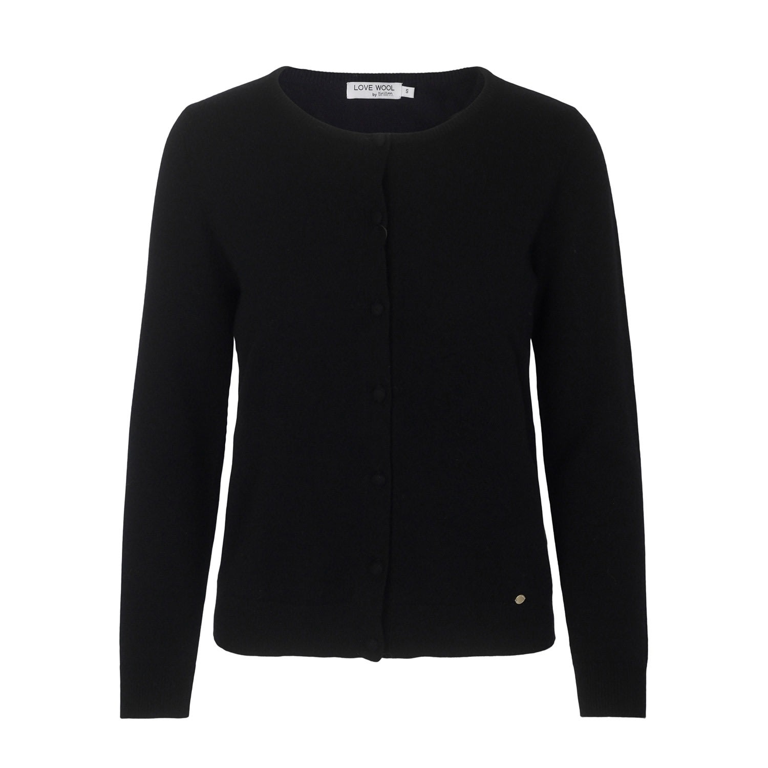 Women’s "Emilie" Basic Cashmere Cardigan Black Large Tirillm