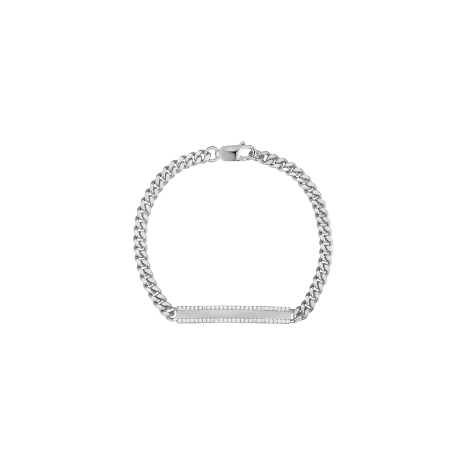 Vanchi Women's Gisèle Cuban Link Bar Bracelet In Silver In Silver