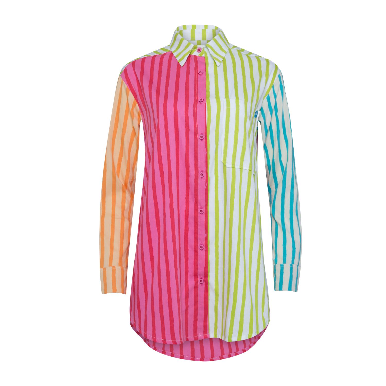 State Of Georgia Women's The Sunny Side Up Stripe Shirt Multi Colour Stripes