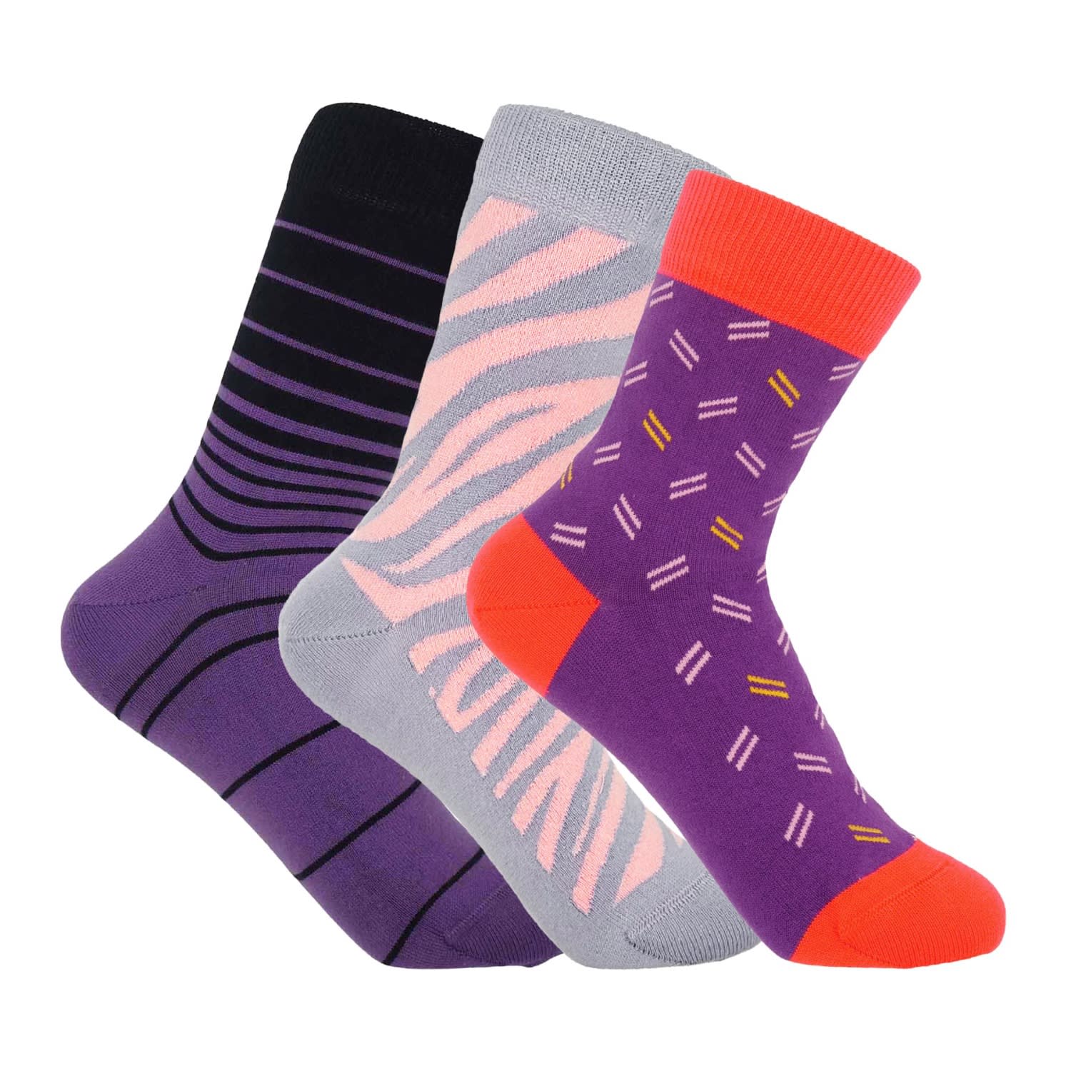Peper Harow - Made In England Pink / Purple Women's Socks Bundle - Purple In Pink/purple