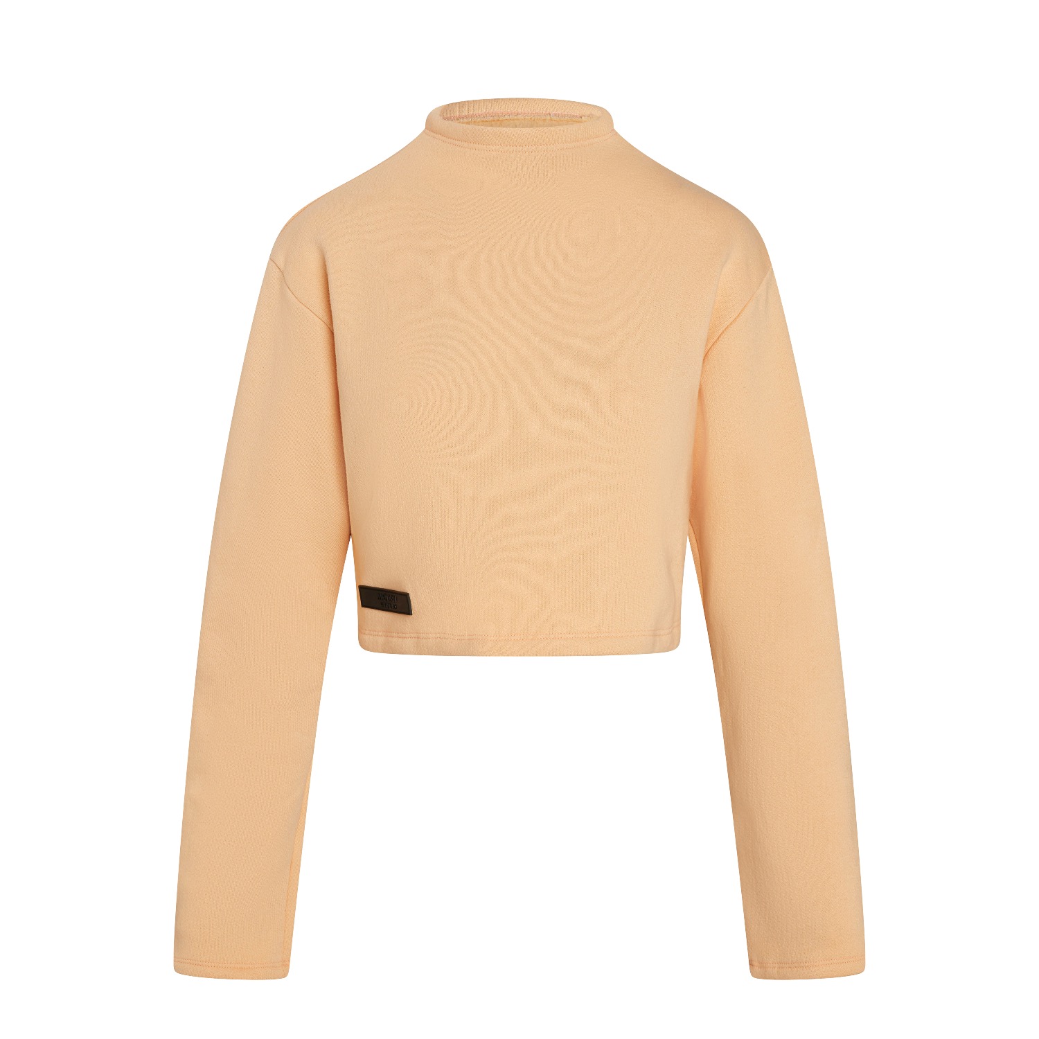 Modrn Studio Yellow / Orange / Neutrals Ultra-soft Women's Cotton Crop Sweatshirt - Peach