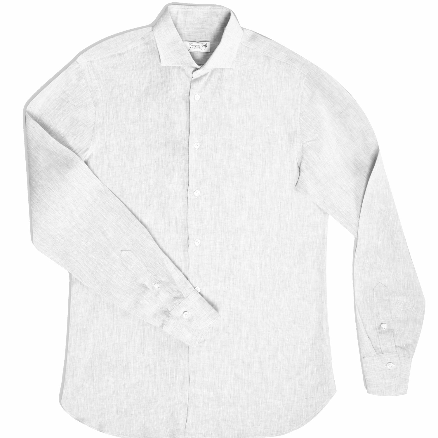 Jacques Zolty Jacques Linen Mens Shirt White In White