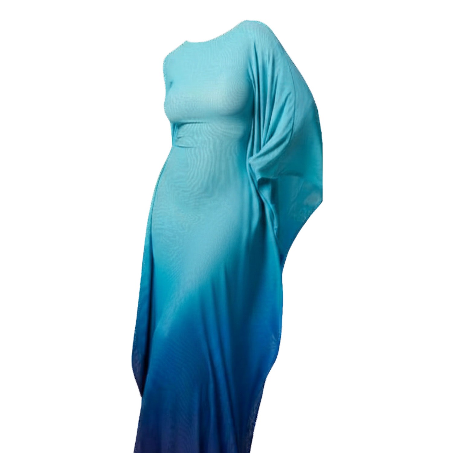 Ofuure Women's Blue Iris Kaftan Maxi Dress