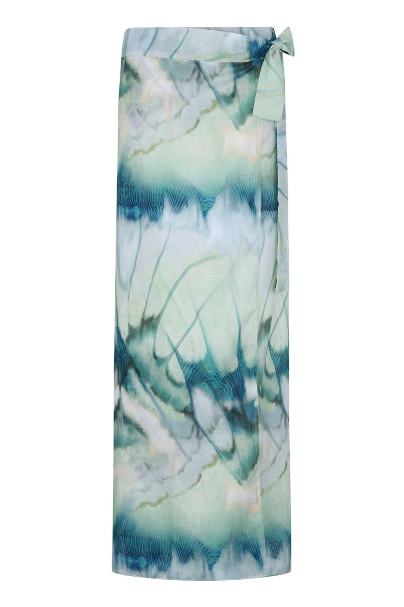 Nelblu Women's Green Pareo Pareos Print Sage