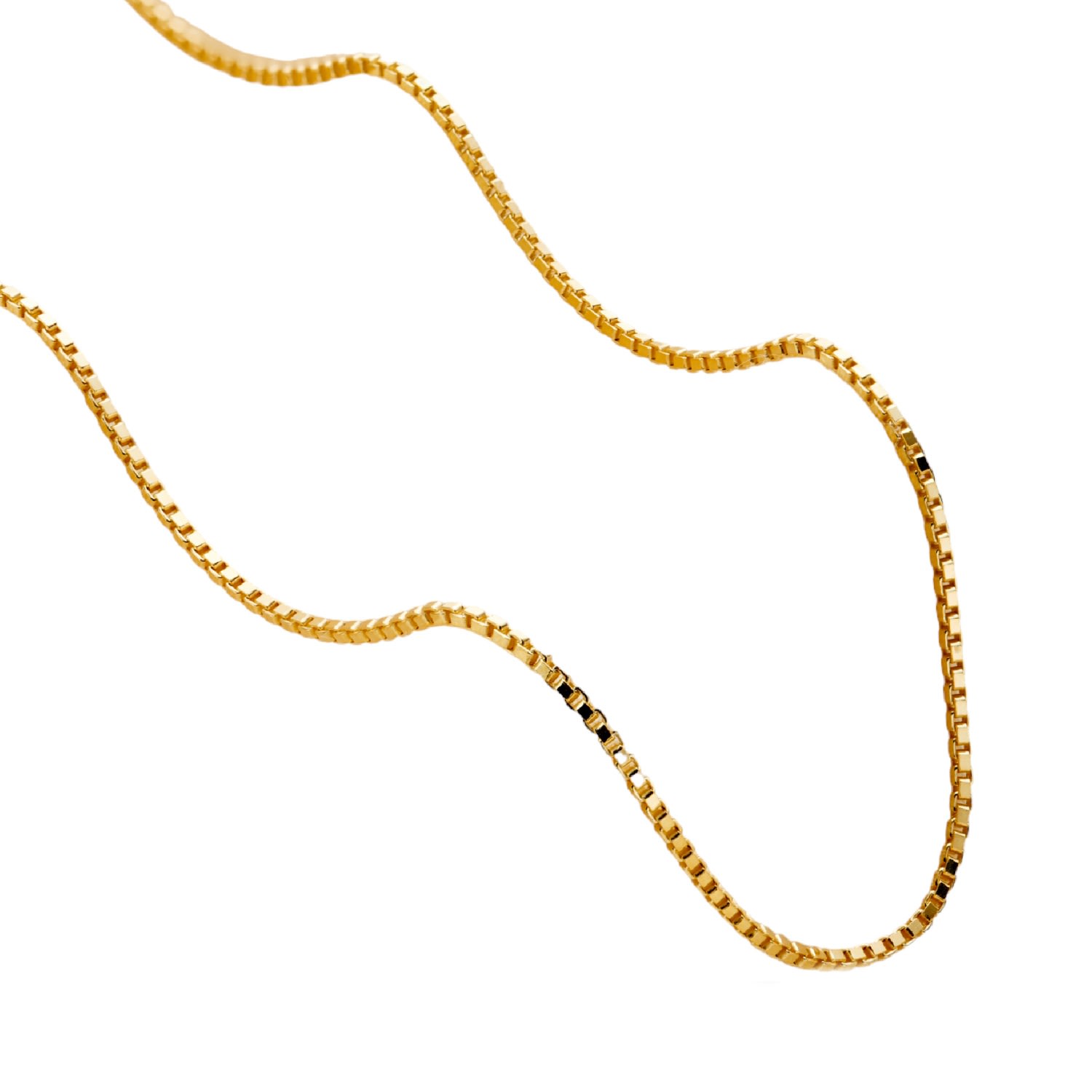 Women’s Yellow Gold Plated Box Chain Necklace Posh Totty Designs