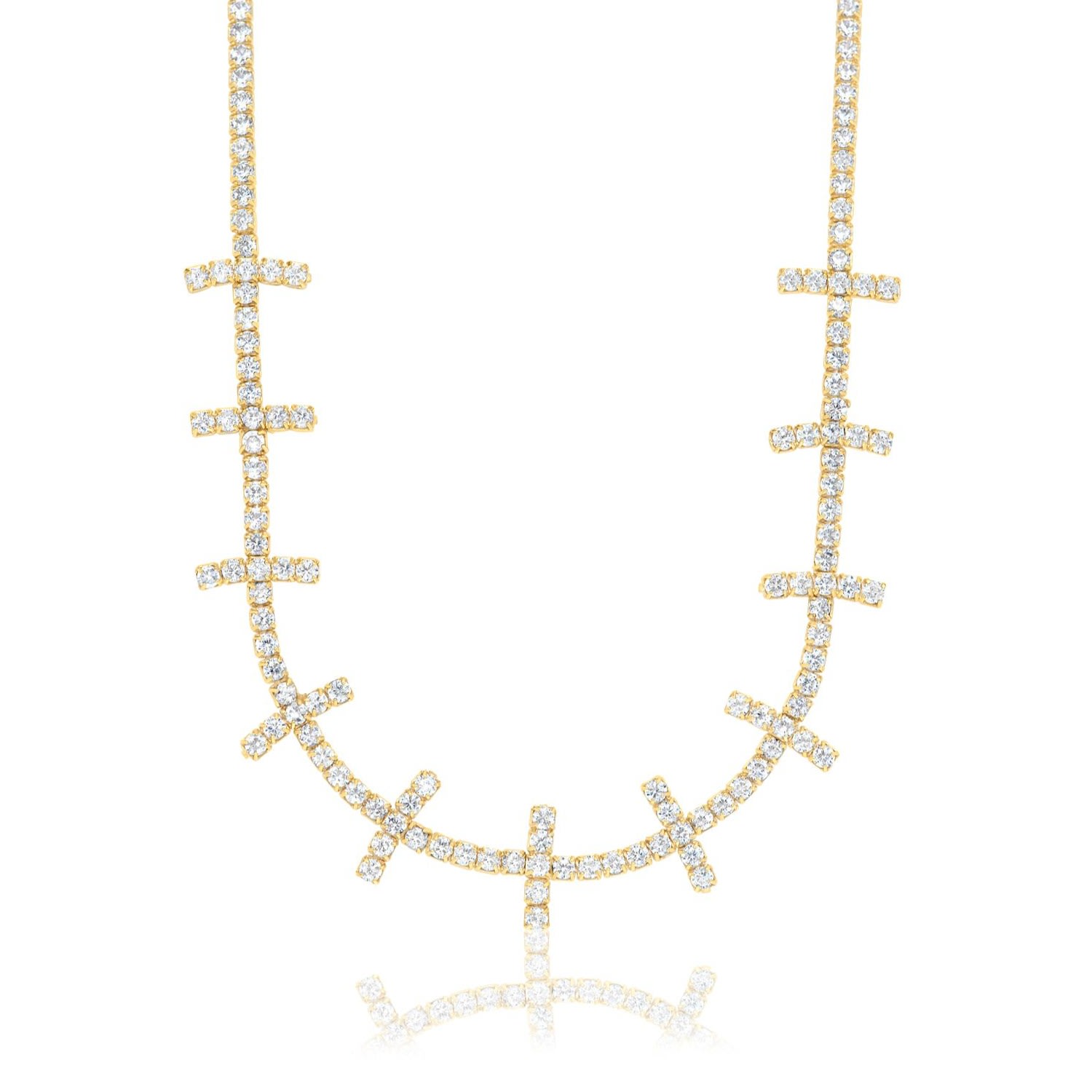 SHYMI WOMEN'S BAR TENNIS NECKLACE - GOLD