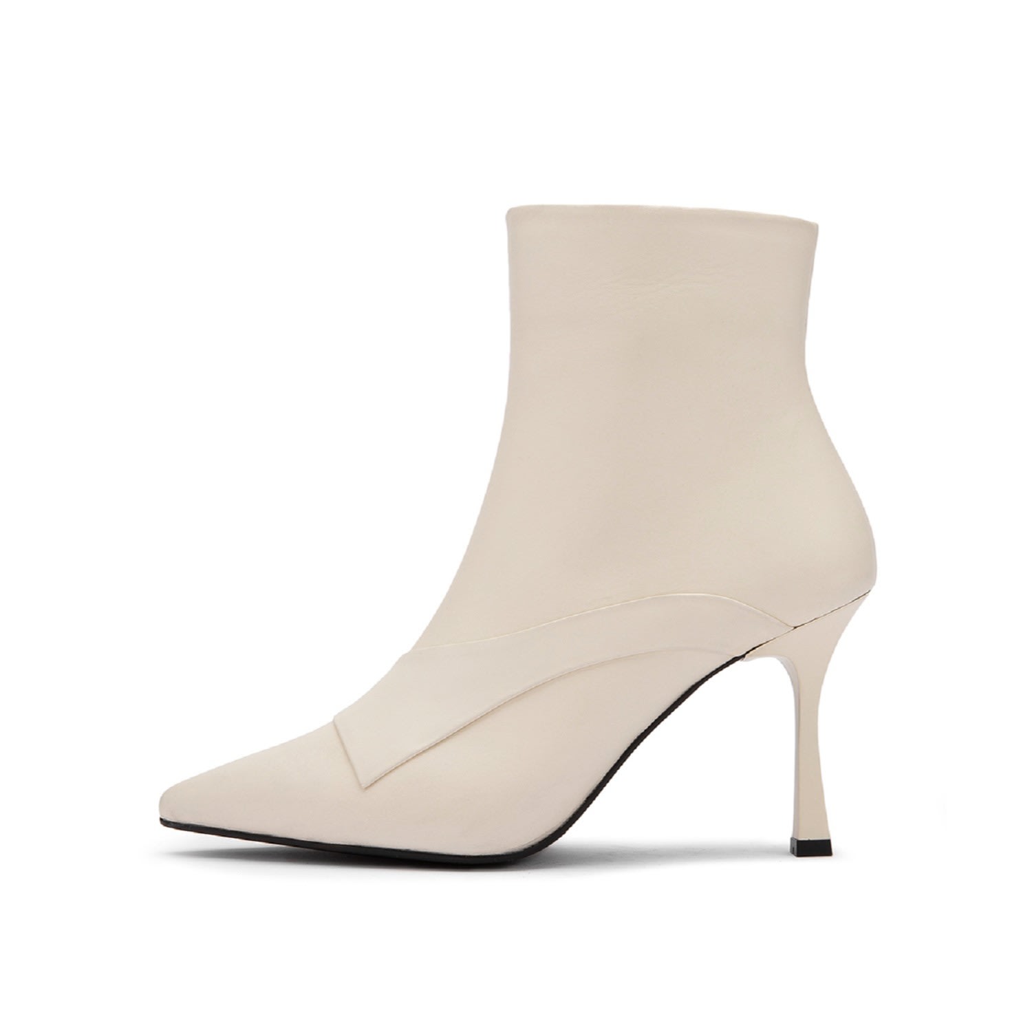 Neutrals Antti Cream Leather Women’s Heeled Boot 5 Uk Ilvi