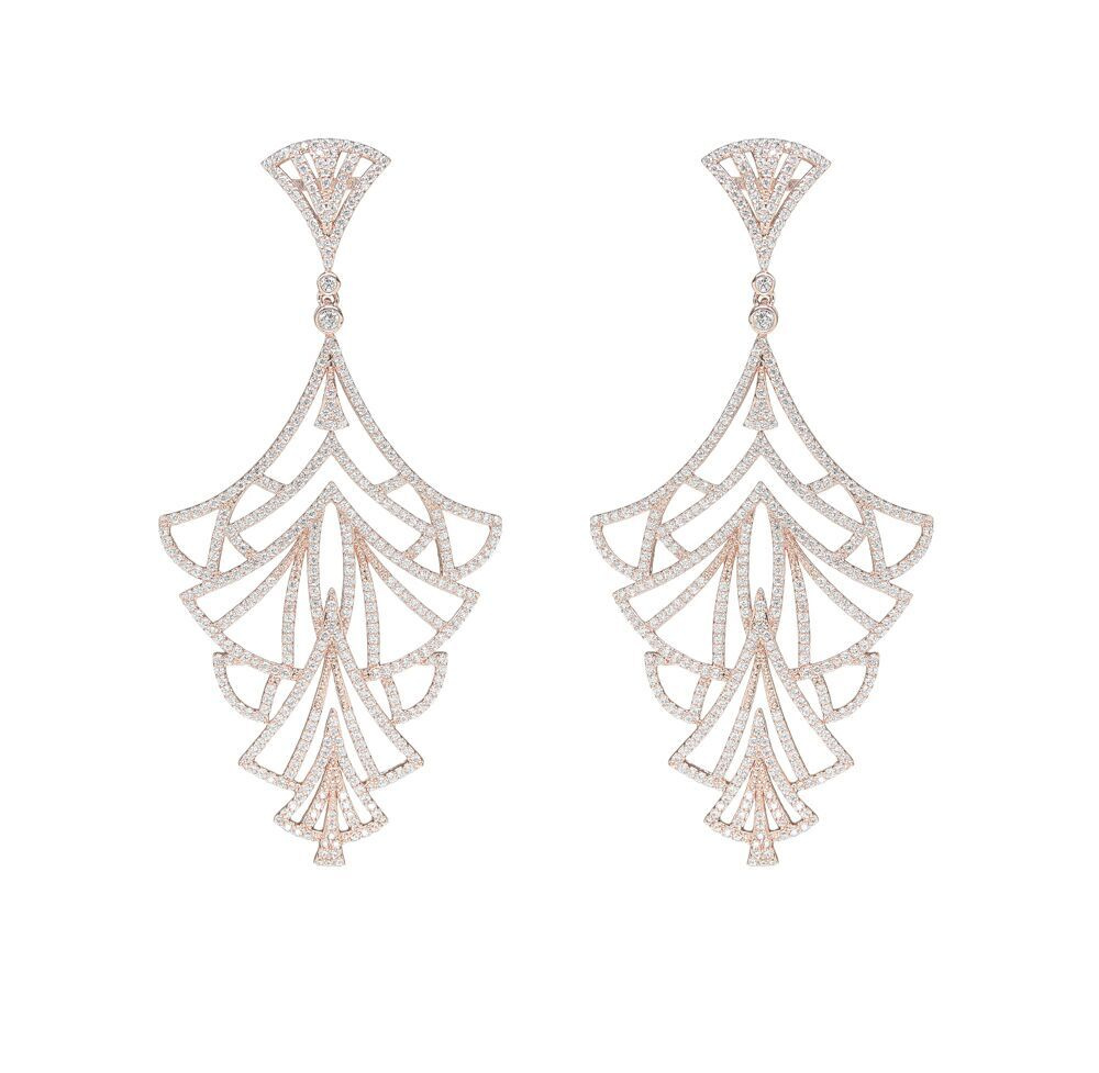 Stephanie Browne Australia Women's Rose Gold Empire Earrings In Metallic