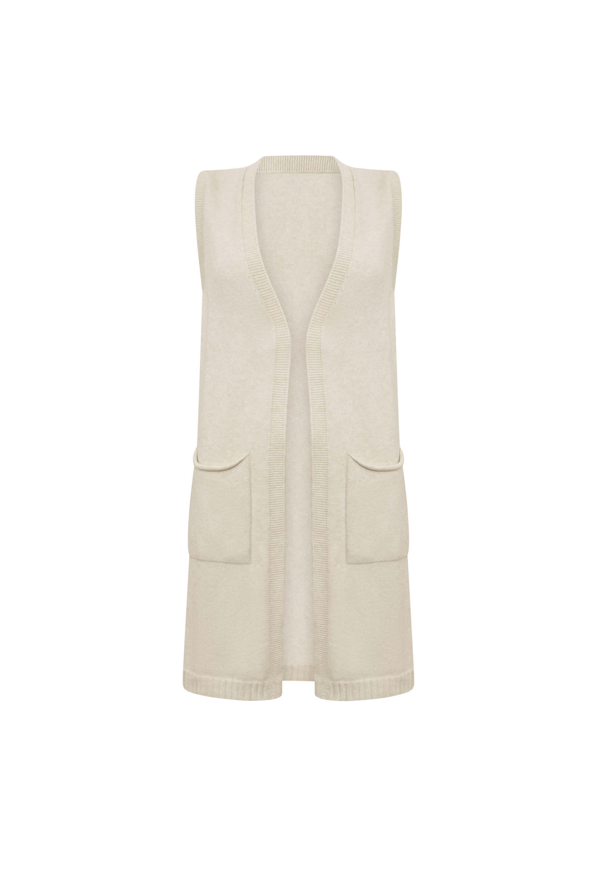 James Lakeland Women's Neutrals White Knitted Gilet In White