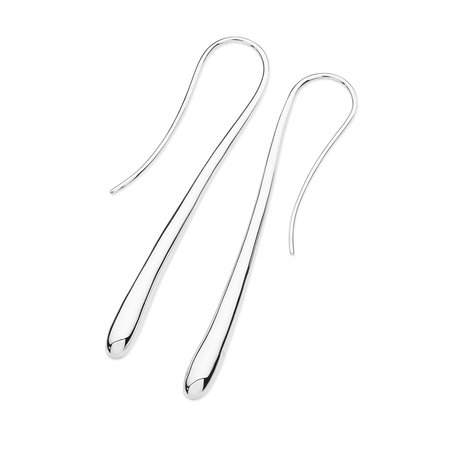 Women’s Silver Long Solid Drop Earrings Lucy Quartermaine