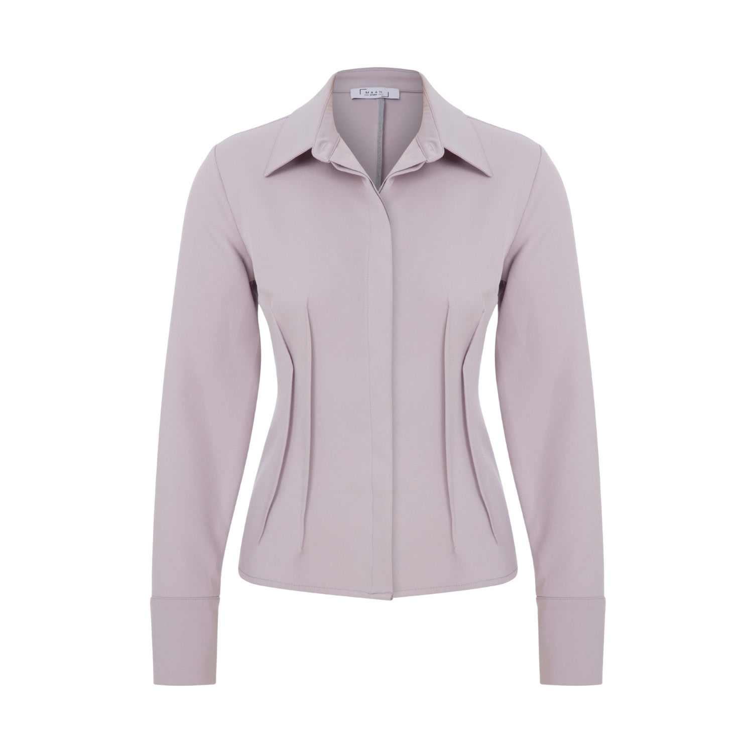 Maan Istanbul Women's Concealed Button Up Shirt - Grey Pera In Grey