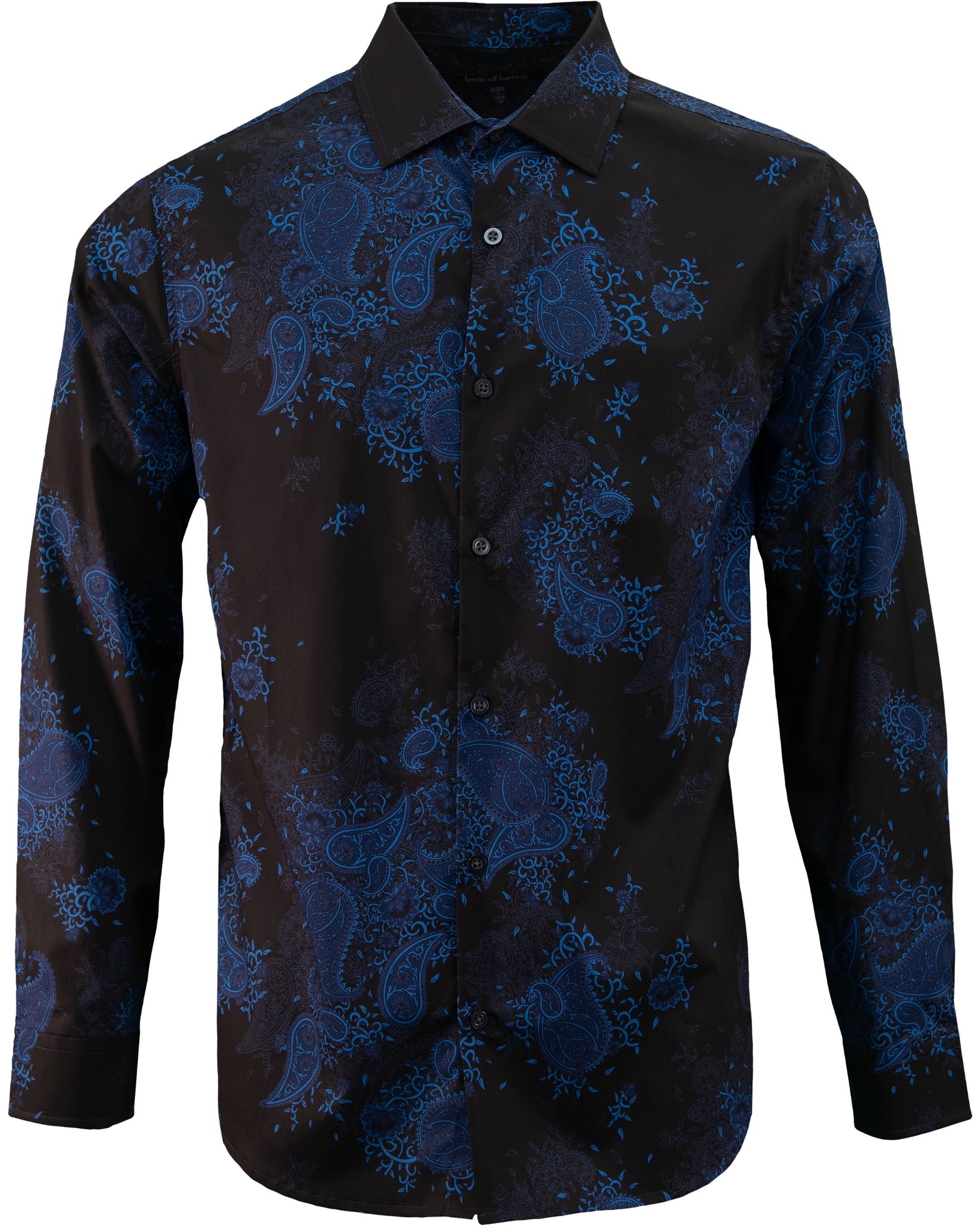 Lords Of Harlech Men's Nigel Campania Floral Shirt - Black In Black