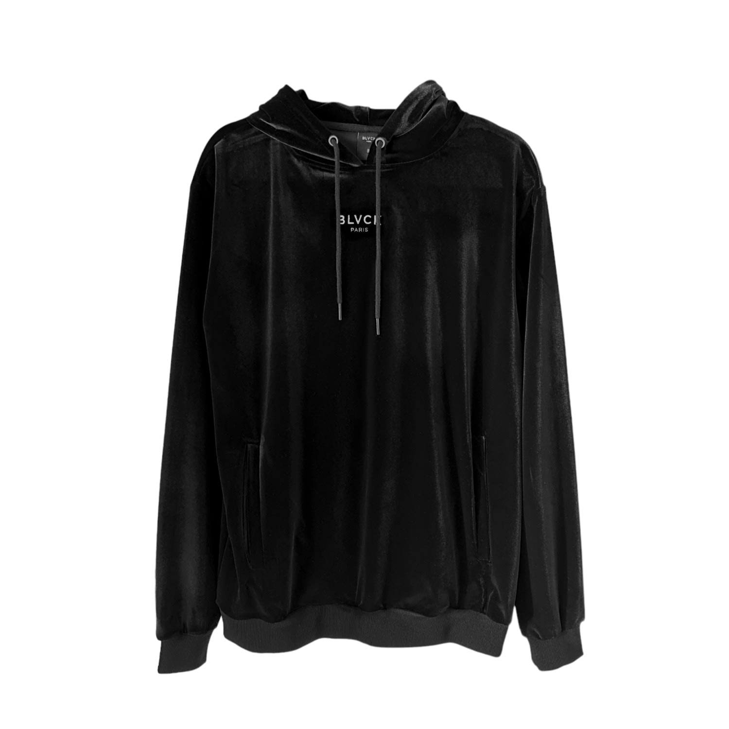 Women’s Black Blvck Velvet Hoodie Extra Small Blvck Paris