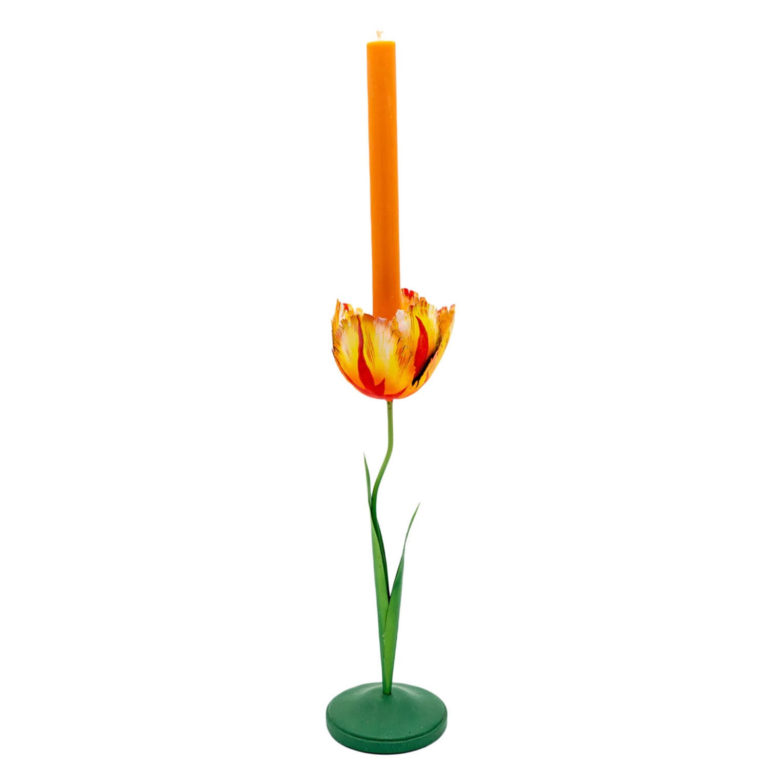 Inner Child Yellow / Orange Tulip Candleholders - Yellow And Red
