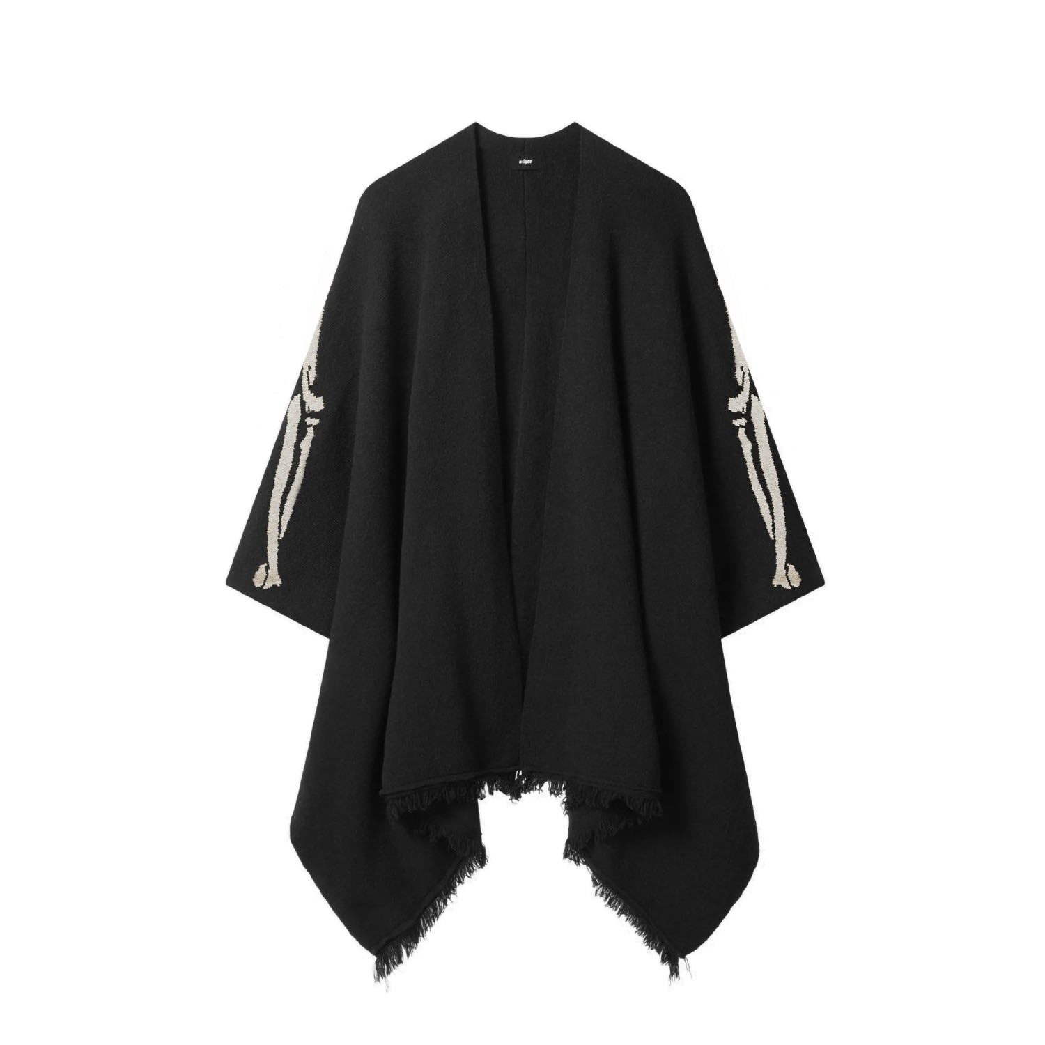 Other Uk Women's Black / White The Poncho In Multi