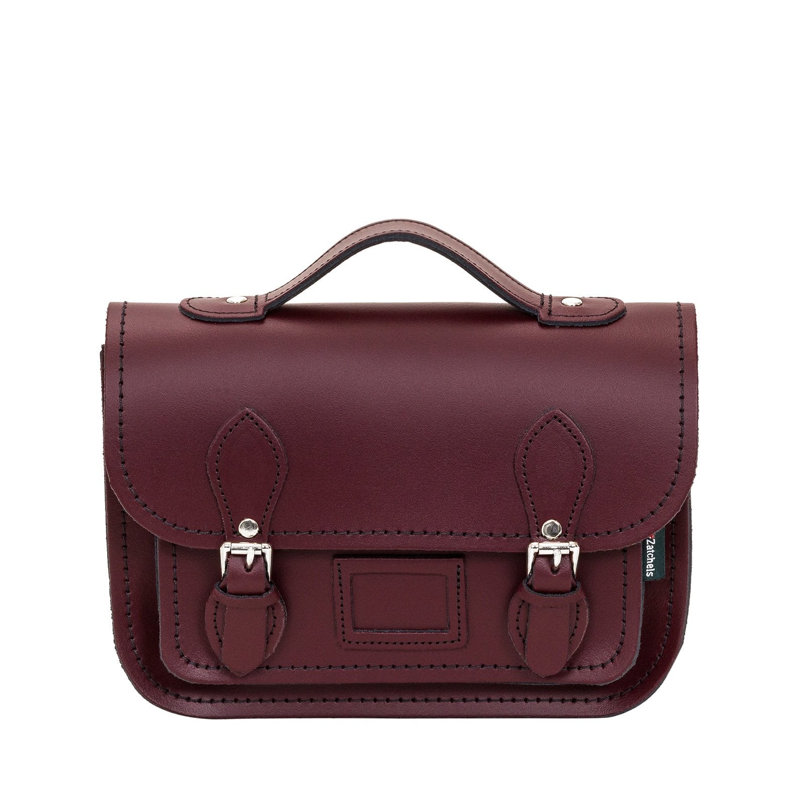 Zatchels Women's Leather Midi Satchel - Marsala Red In Red