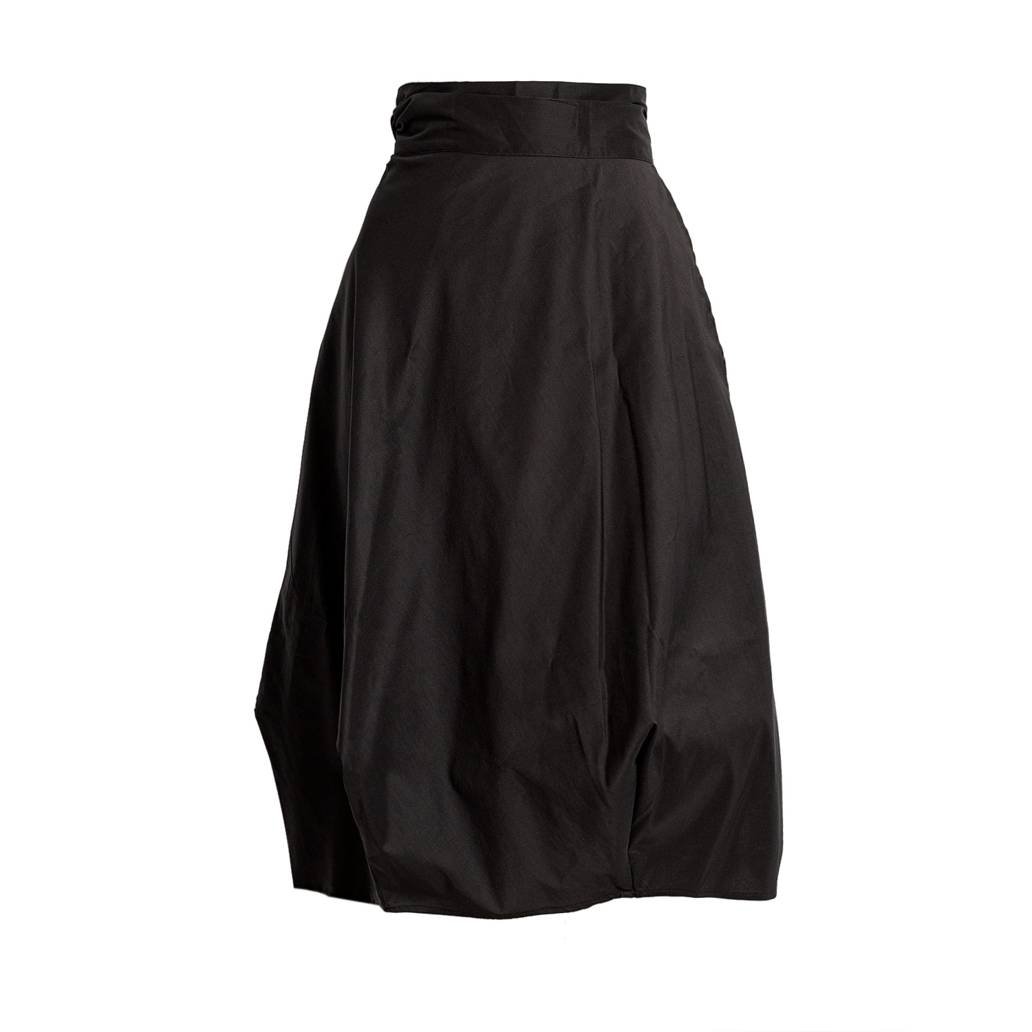 Women's Wrapped Skirt In Dark Grey Cotton | Large | Bianca Popp