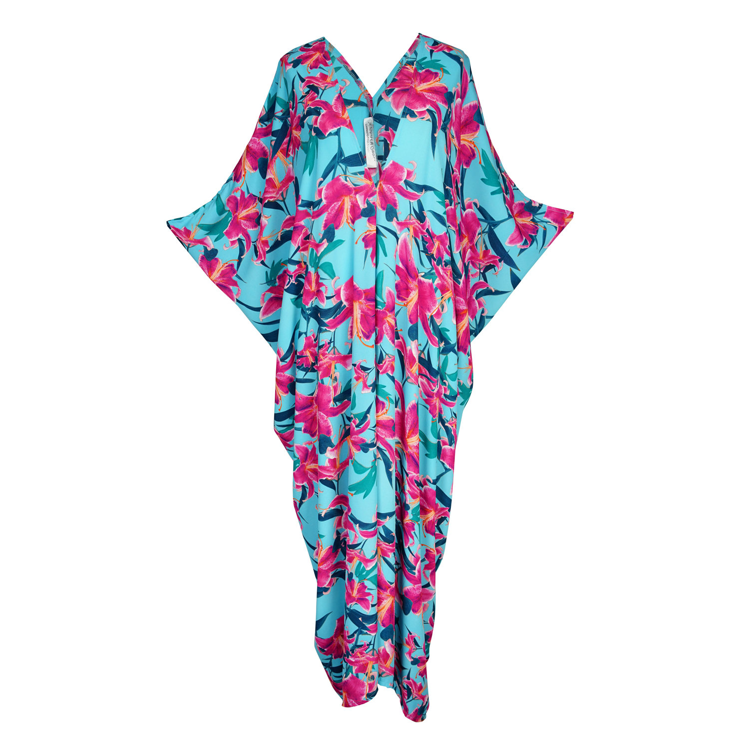 Jennafer Grace Women's Blue / Pink / Purple Stargazer Caftan Kaftan Dress