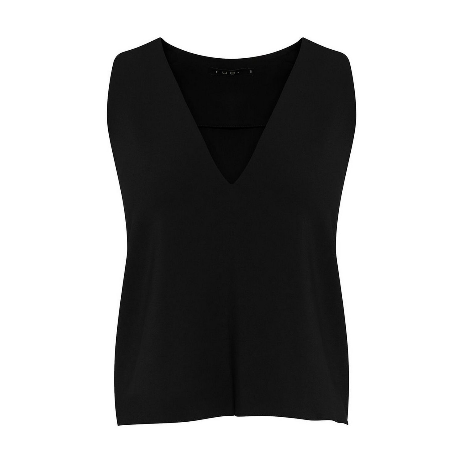 Women’s V-Neck Black Blouse Small Rue Les Createurs