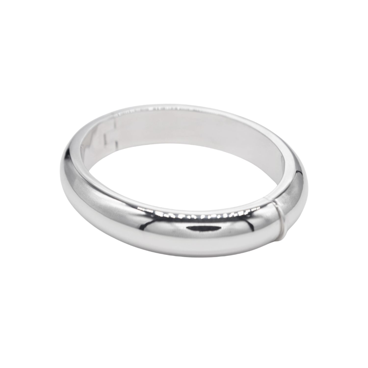 Belinda Jewelz Women's Silver Jade Chunky Bangle In Silver