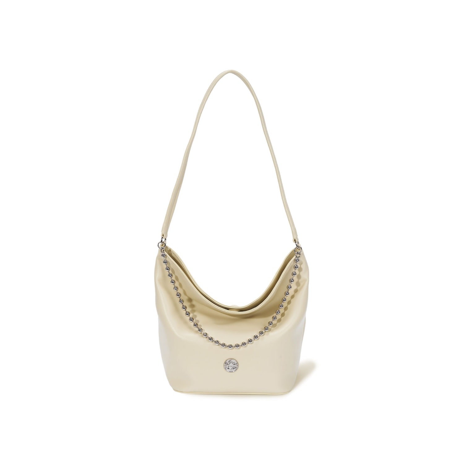 Oryany Women's Neutrals Ball Chain Bucket Bag - Lemon Cream In White/yellow