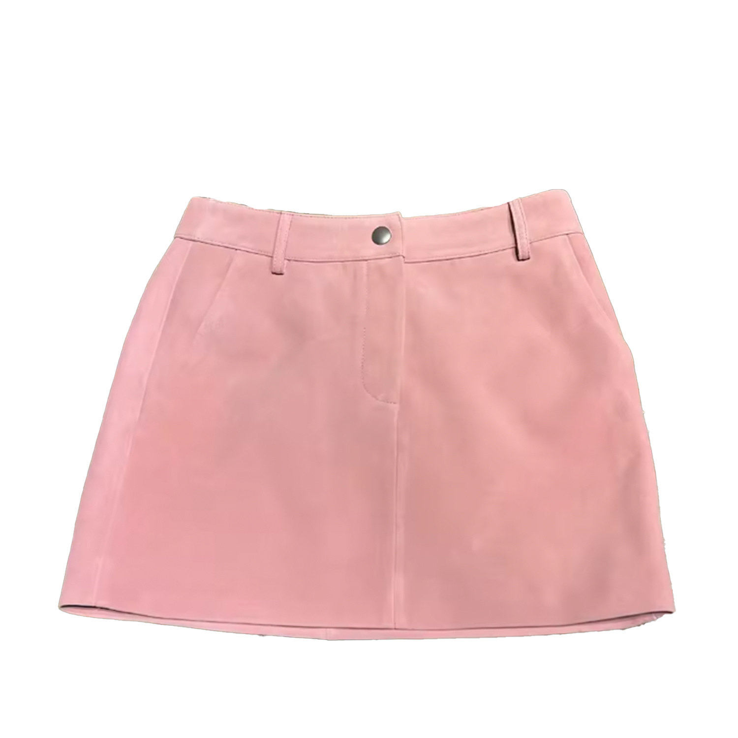 Madeleine Simon Studio Women's Pink / Purple Lost In Marfa - Suede Pink Mini Skirt