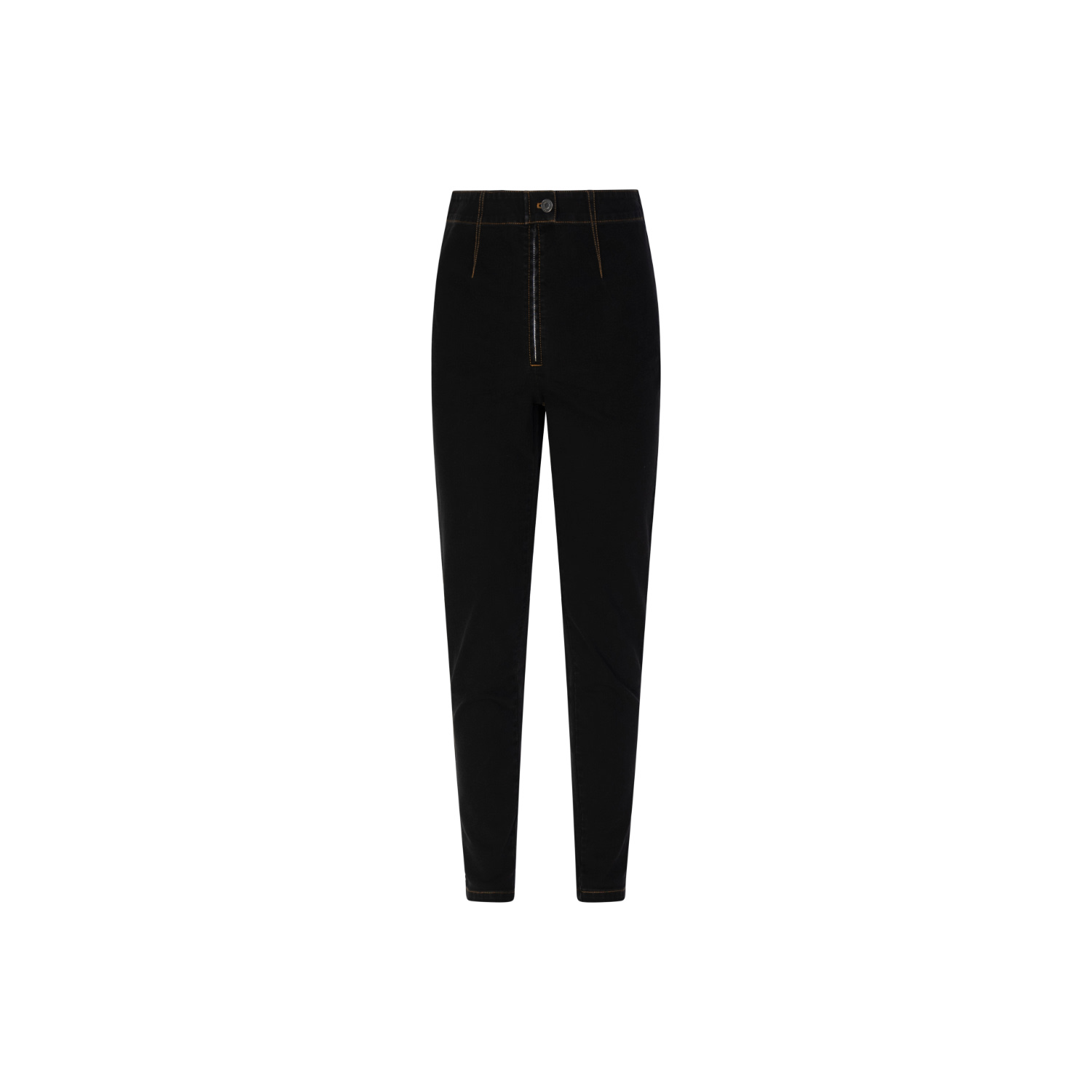 Circular Path Ankle Crop Skinny Jeans - Ebony Black In Black