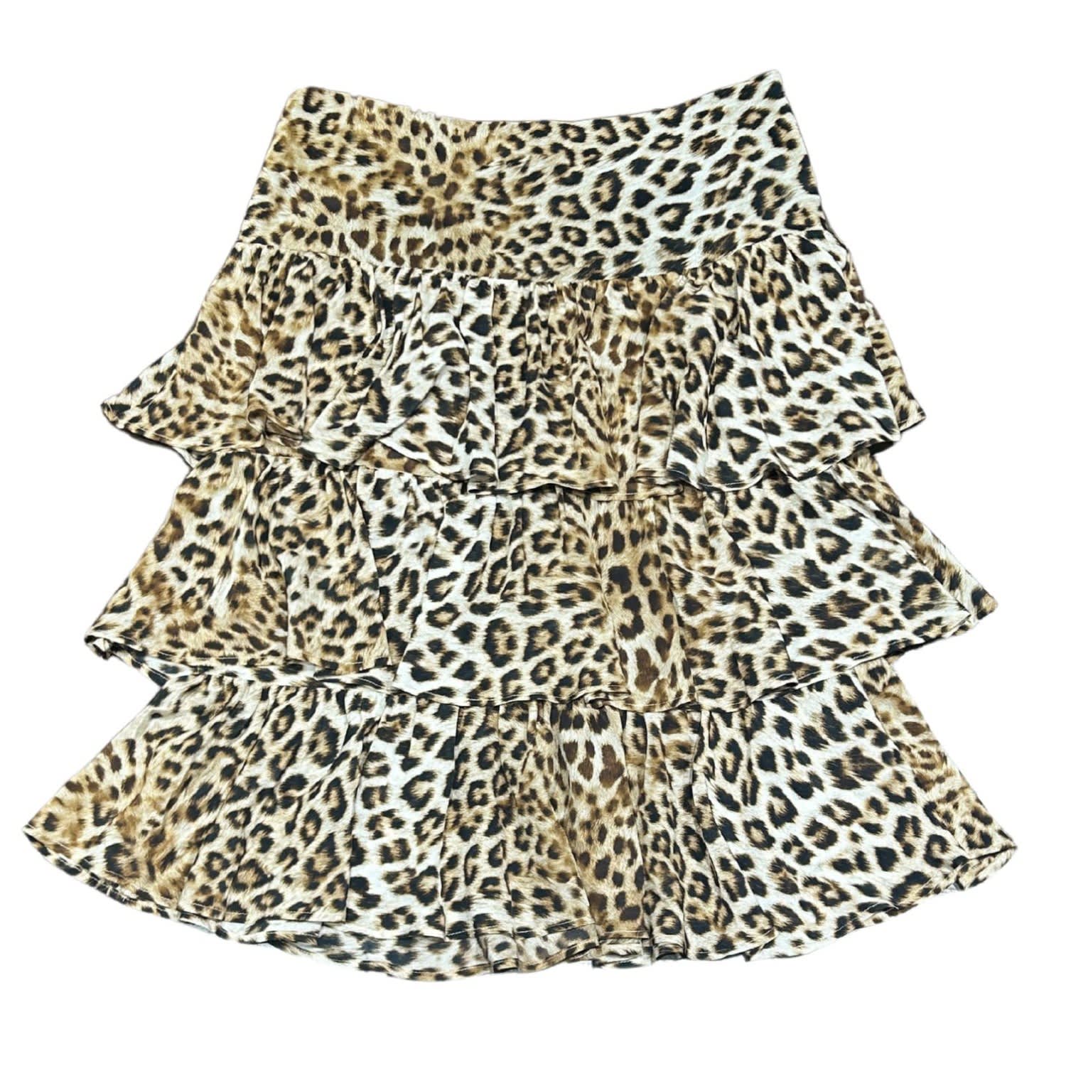 Lindsay Nicholas New York Women's Elena Francesca Tiered Skirt In Leopard