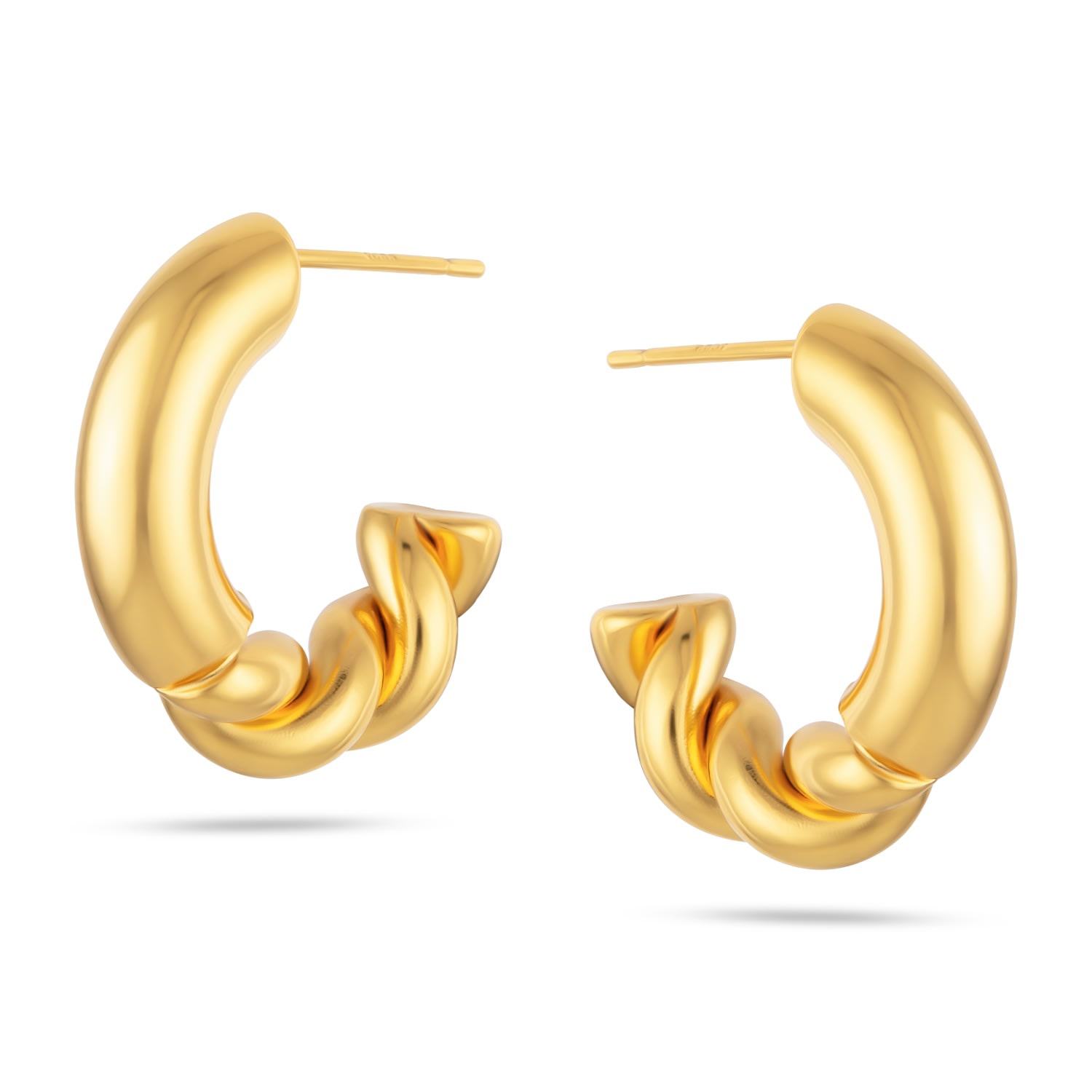 Arctic Fox & Co. Women's Amara Half Twist Gold Hoop Earrings