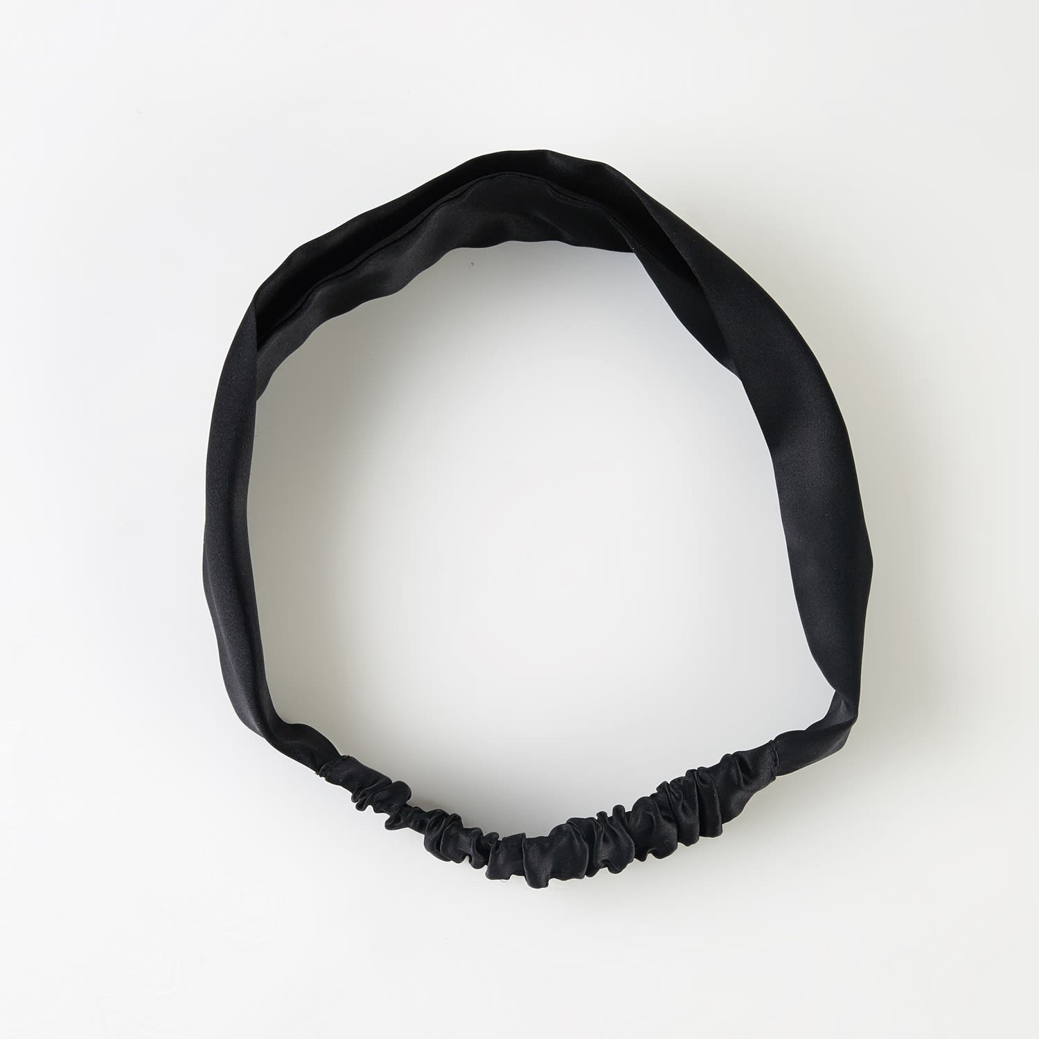 Pure Mulberry Silk Flat Headband - Set Of Two - Black | Soft 