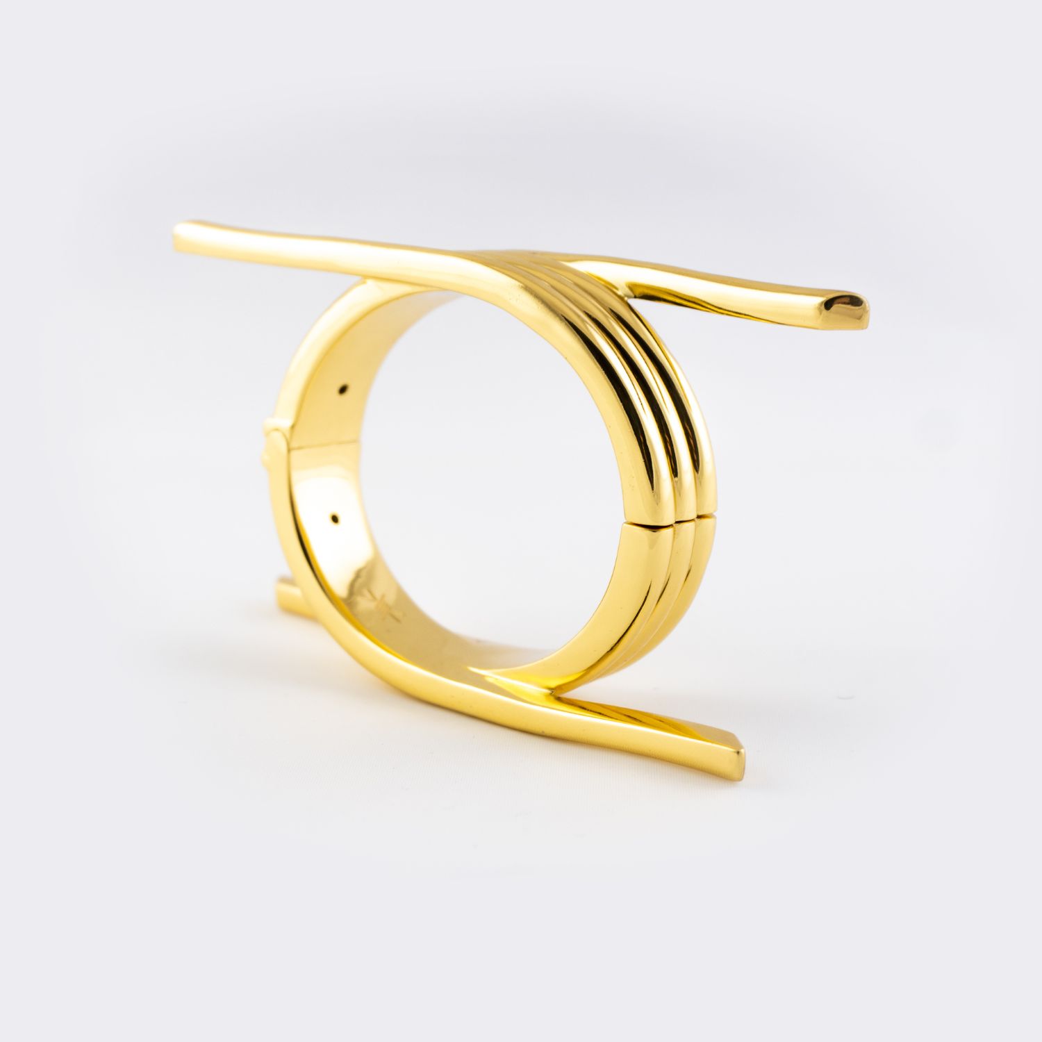 Born In Exile Women's Gold Barbwire Four Twist Cuff Bangle