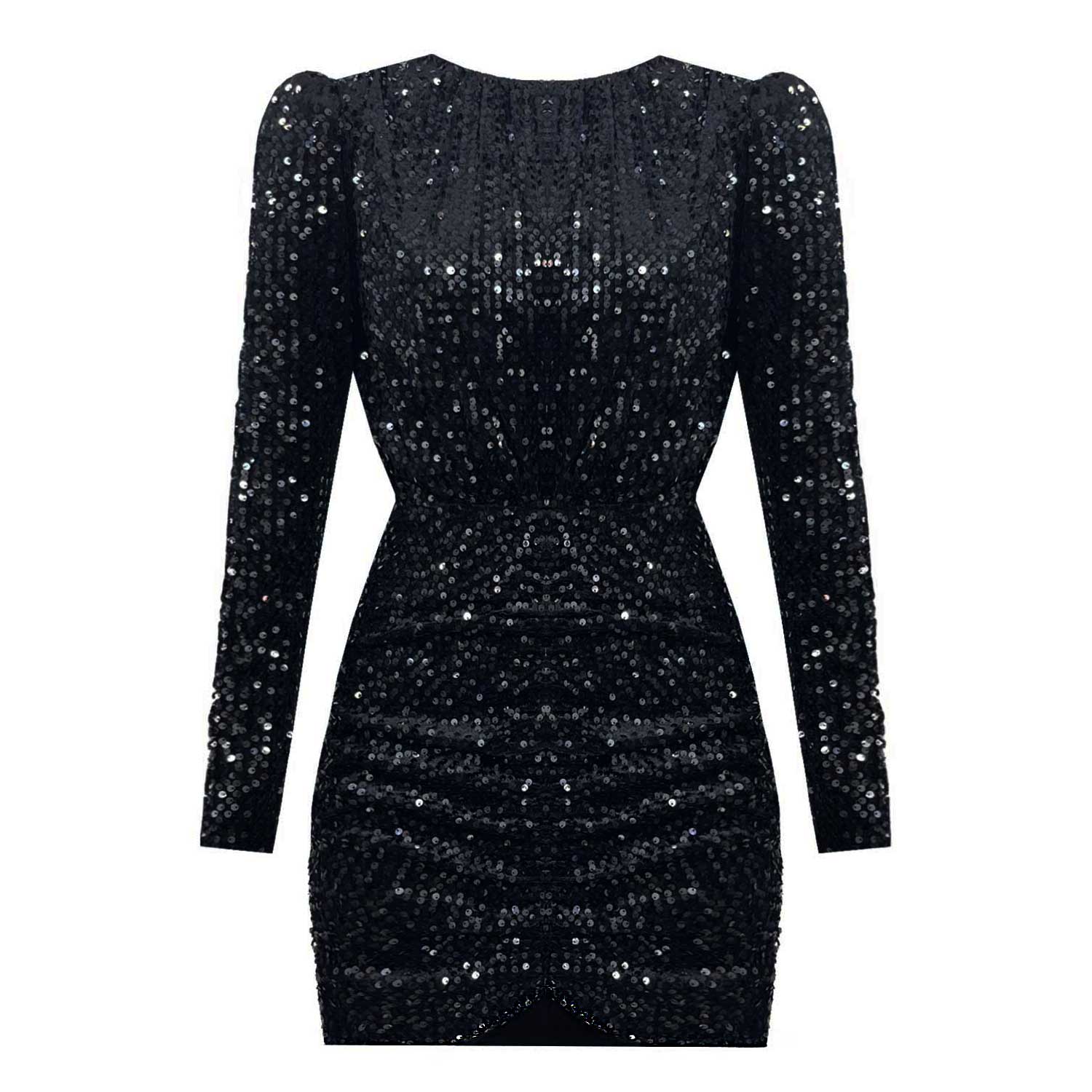 Copurs Women's Black Betsy Velvet Sequin Dress In Black