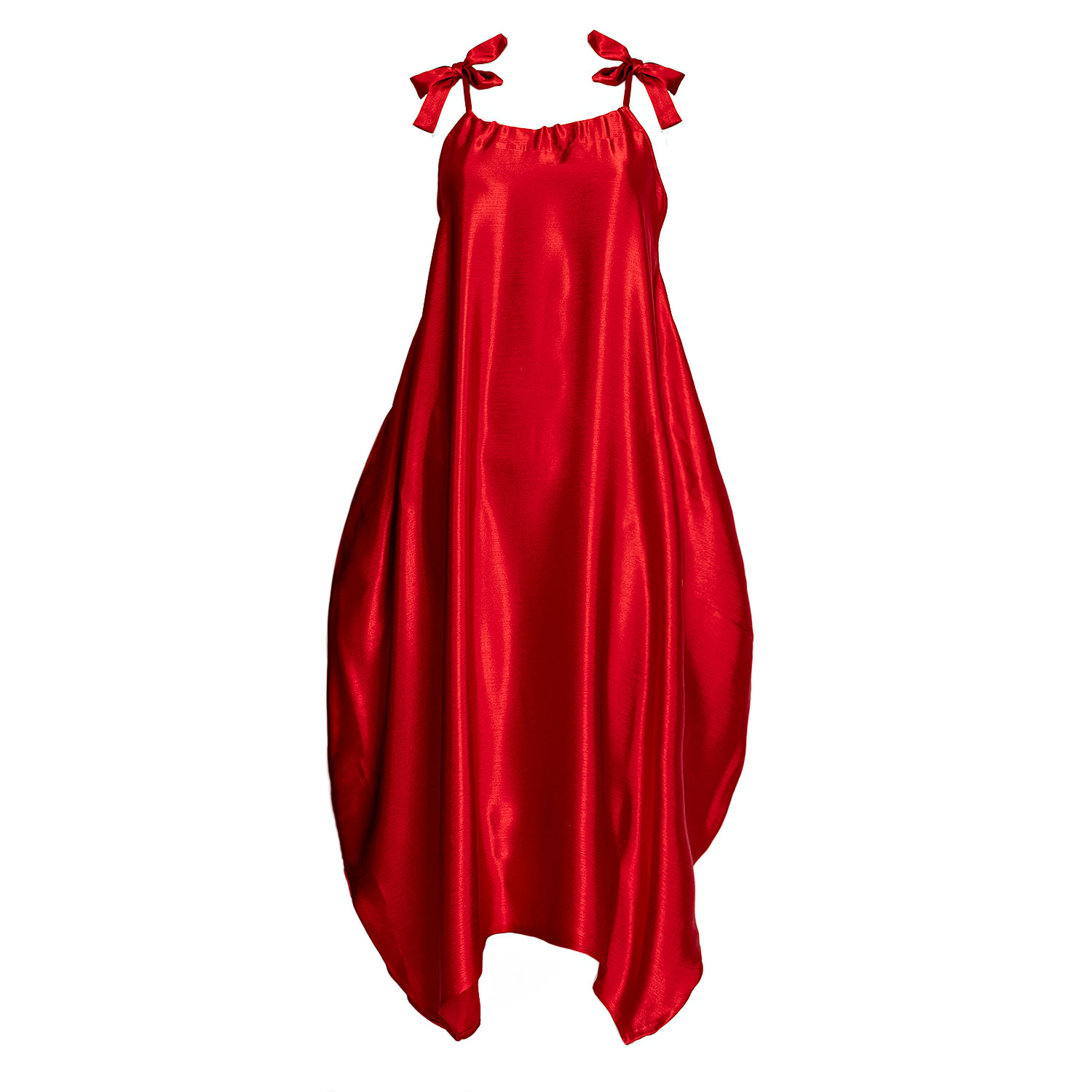 Bianca Popp Women's Semiballoon Dress With Ribbons In Red In Red