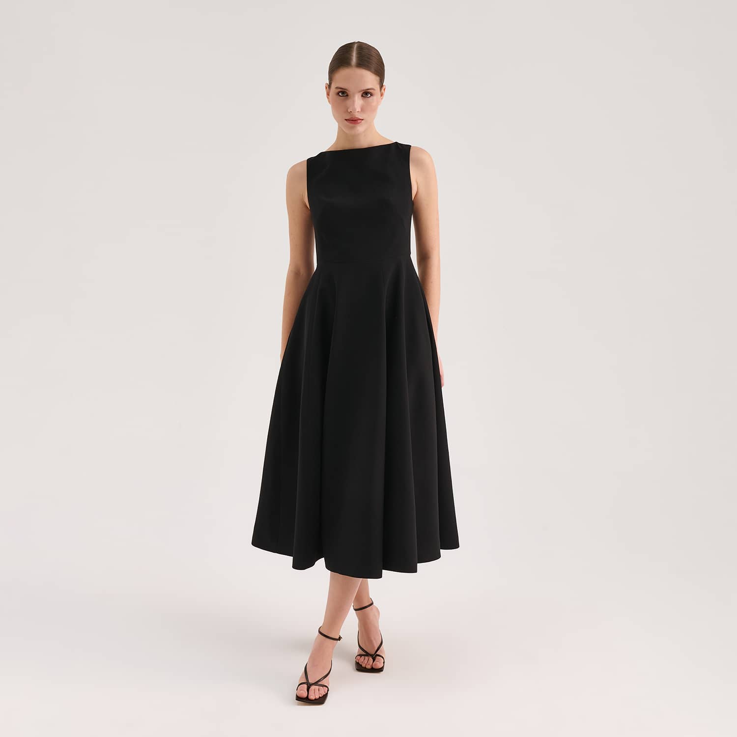 fitted lace wedding dress JOAU Midi Dresses for Womens A-Line Fit and Flare Dress 3/4 Sleeve Work  Round Neck Cocktail Wedding Dresses with Pockets Black at Amazon Women's  Clothing store main image 1