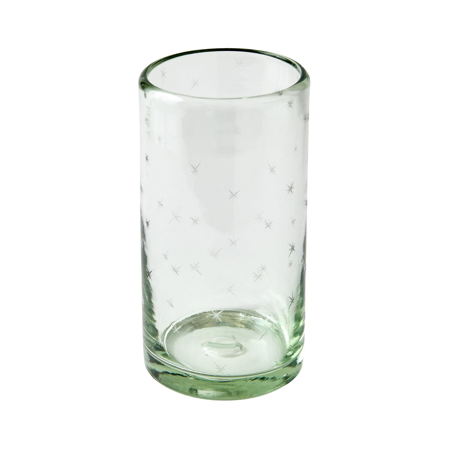Half Past Seven White Starry Night Water Glass — Clear In White