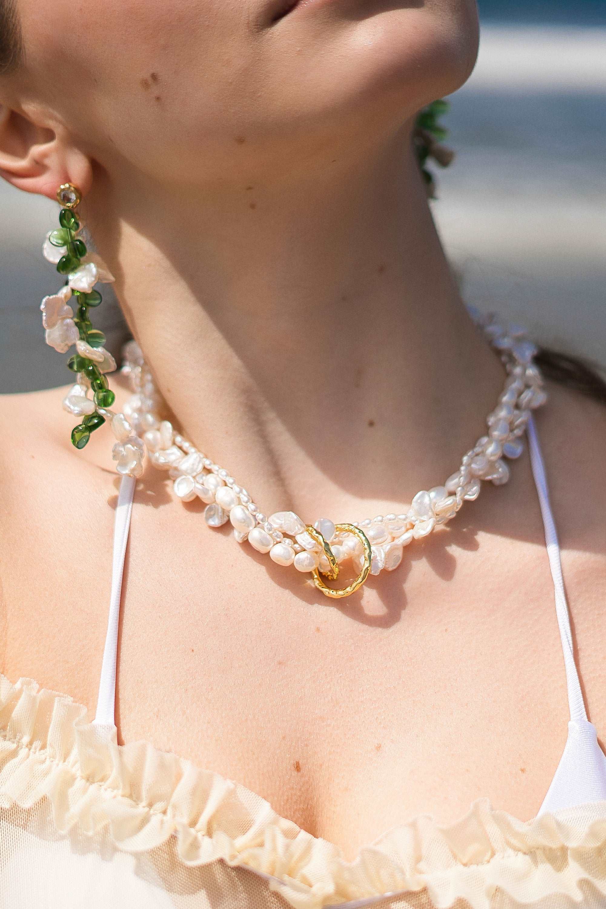 Nina Multi-Strand Baroque Pearl Choker Necklace | Classicharms
