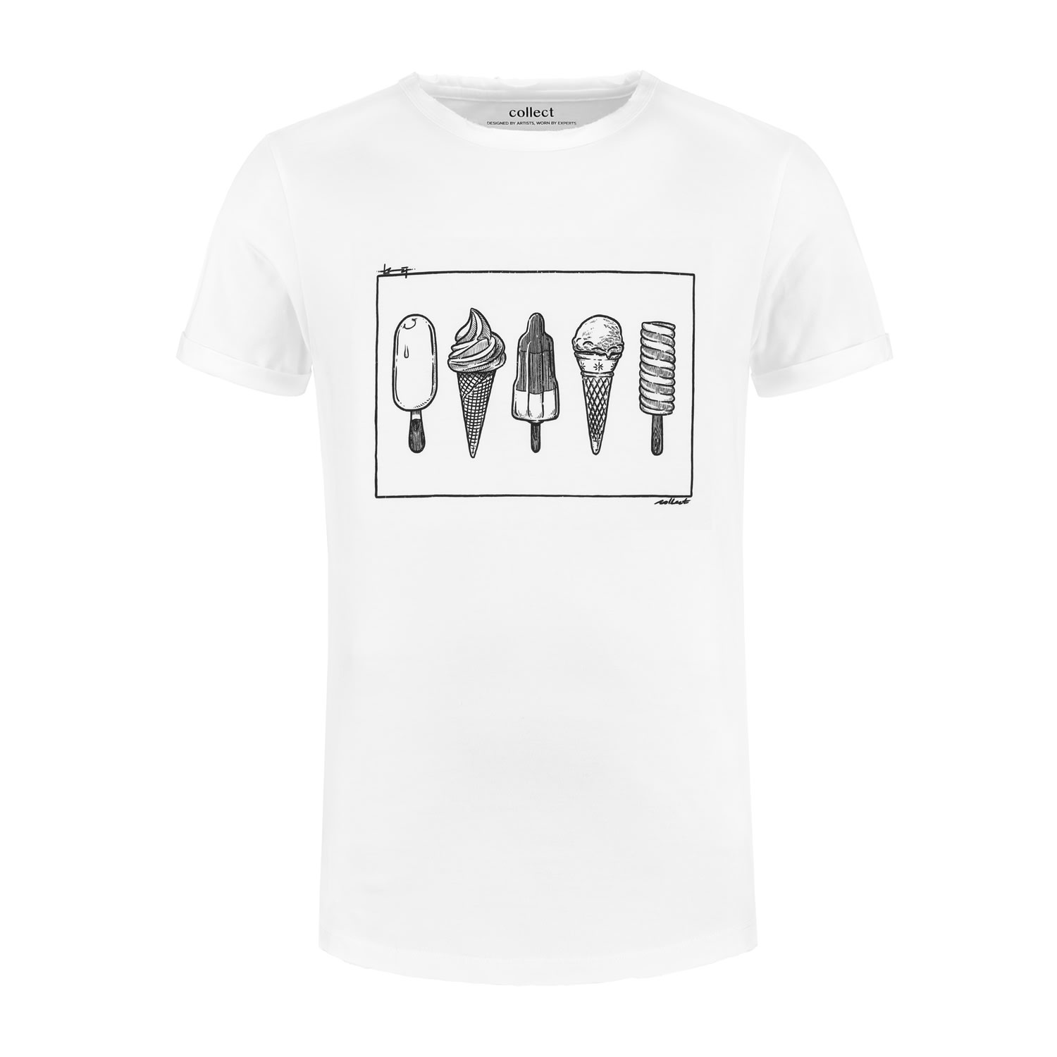 Collect The Label Women's White Icecream Tee In White