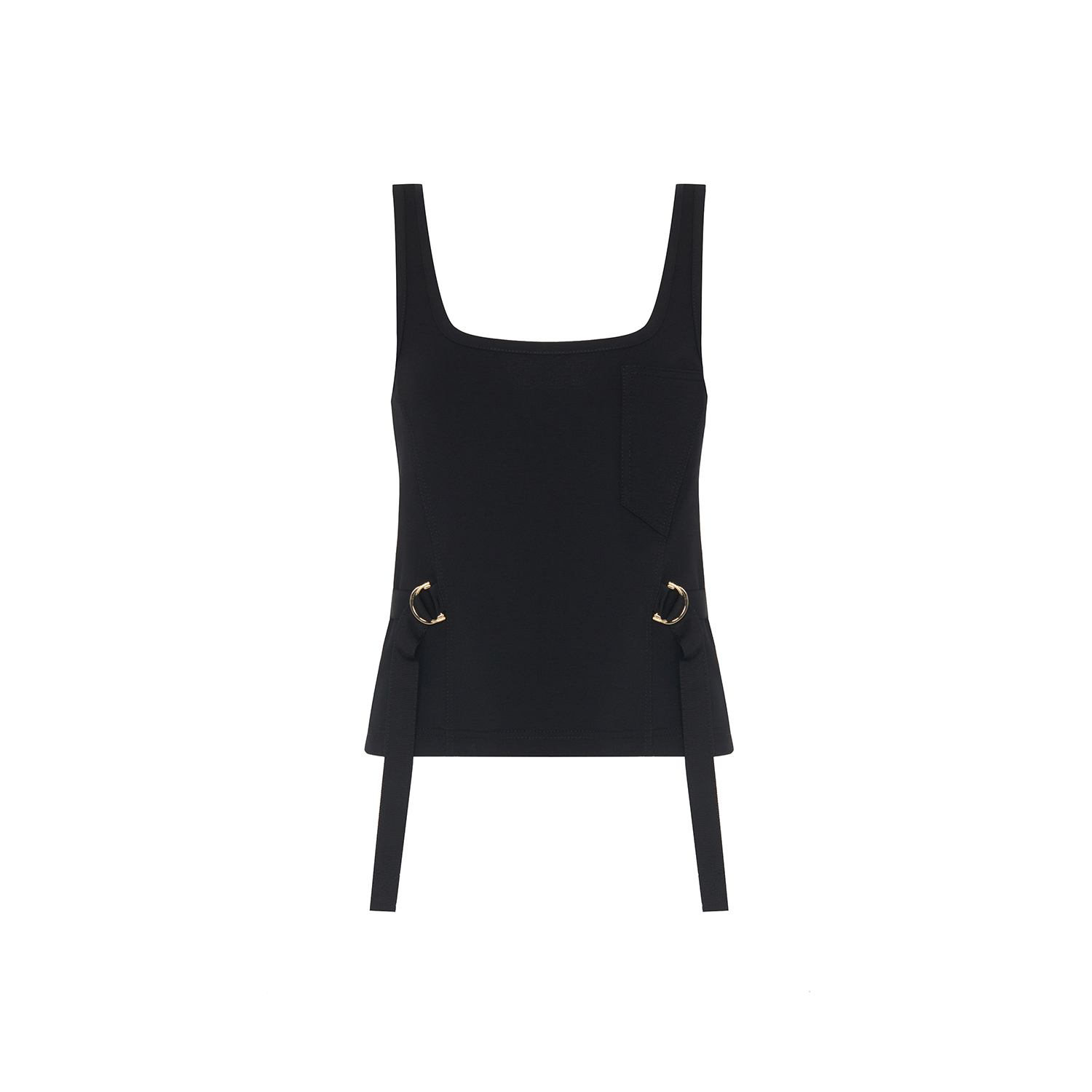 Women’s Side Buckle Strapped Black Top Extra Small Rue Les Createurs