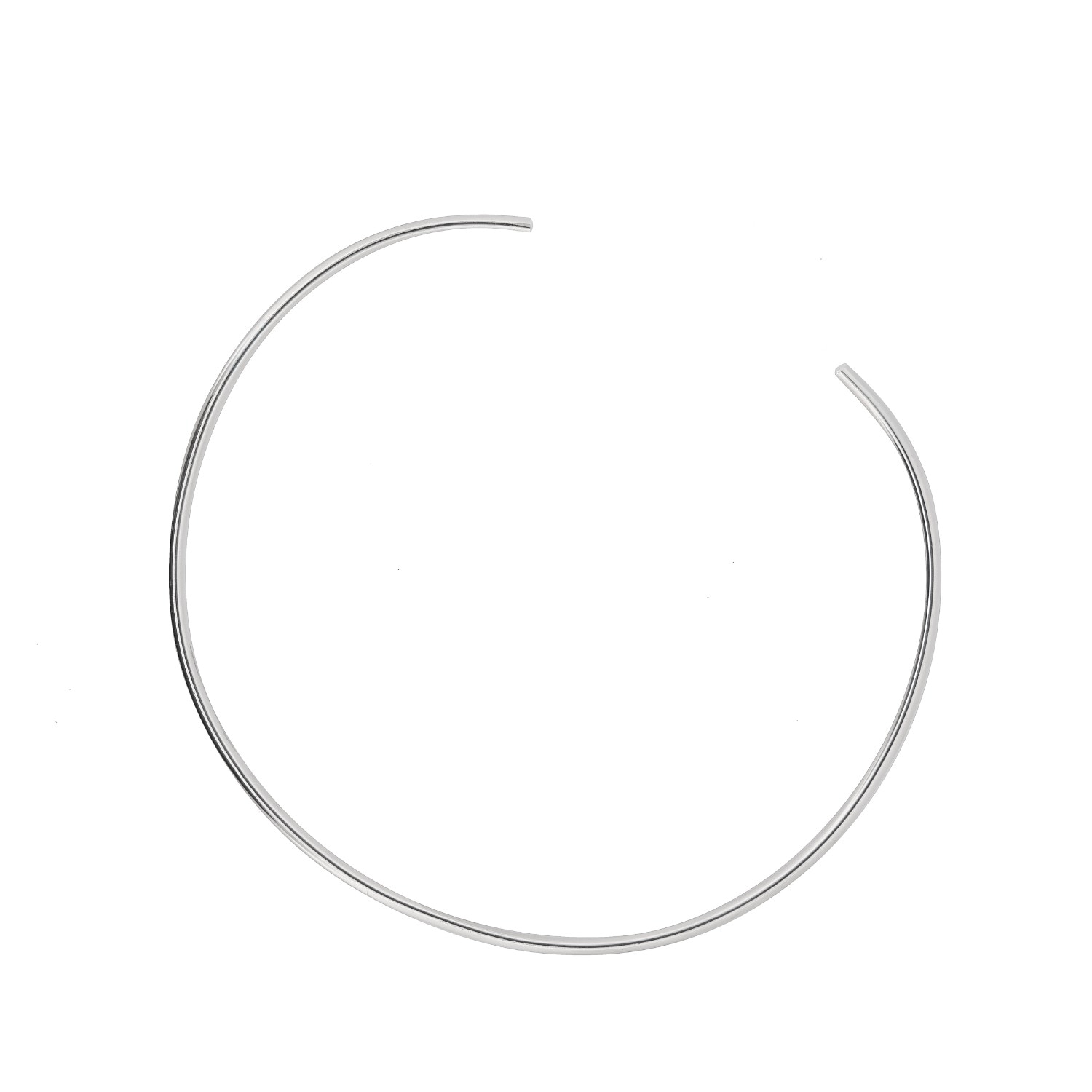 Silver Moon Women's Sterling Silver Necklace - Pure Line In Metallic