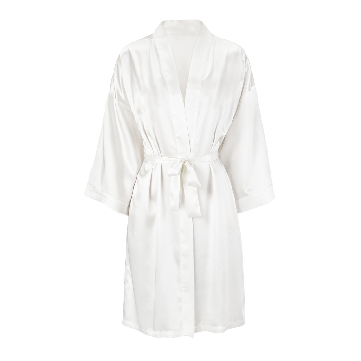 Women’s Mulberry Silk Robe - White L/Xl Silk Works London