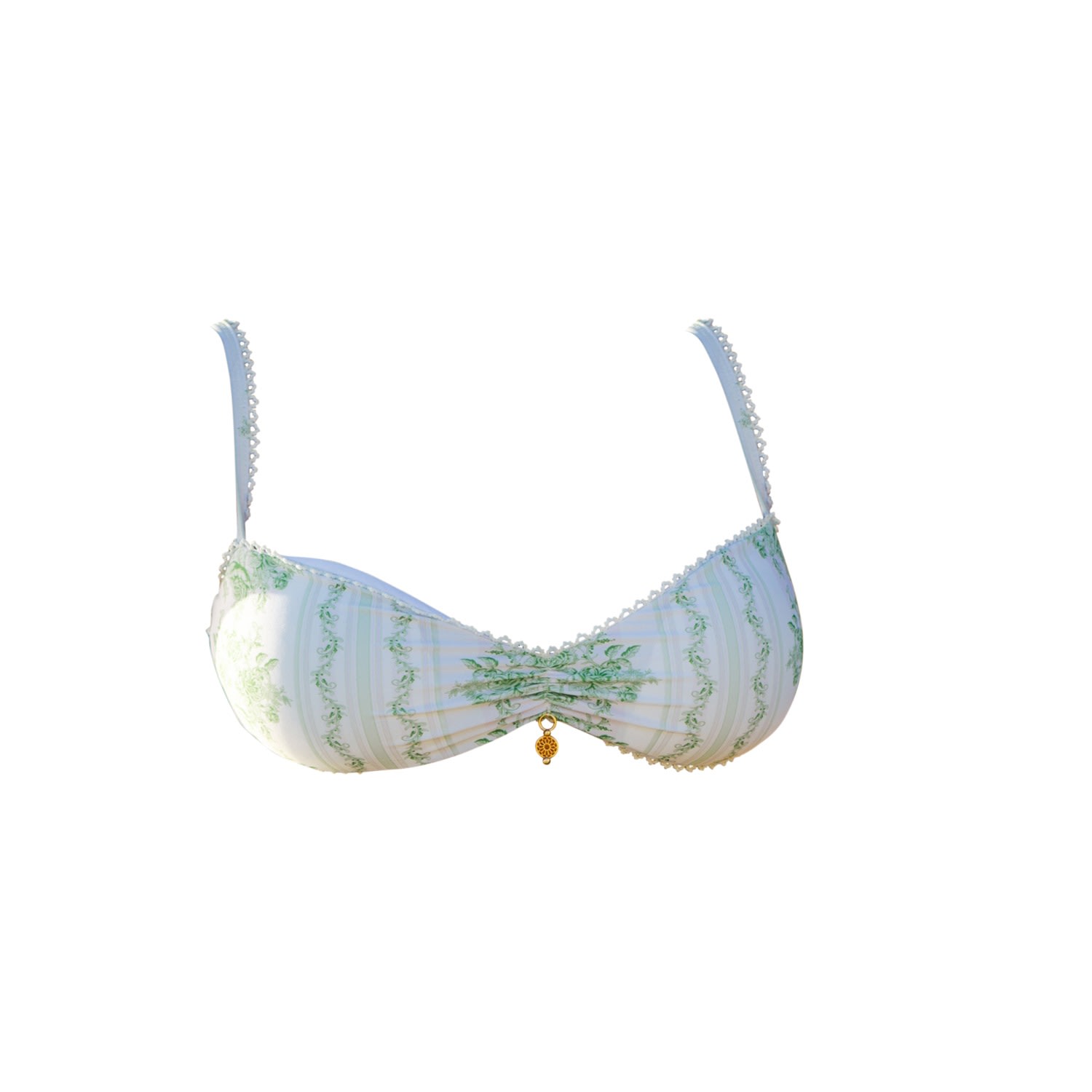 Ivy Swimwear Women's Martina In Green Pottery Print Bikini Top In Green
