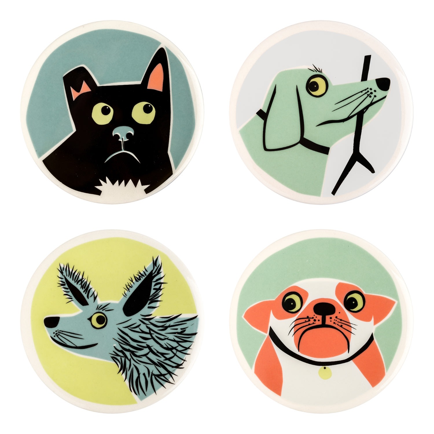 Hannah Turner Dog Coasters In Multi