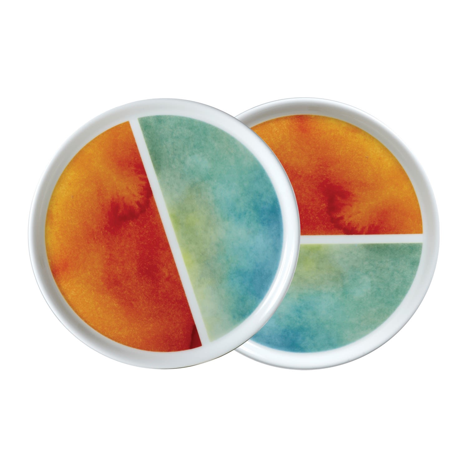Twig New York Reve - Orange - Set Of Two Plates In Orange