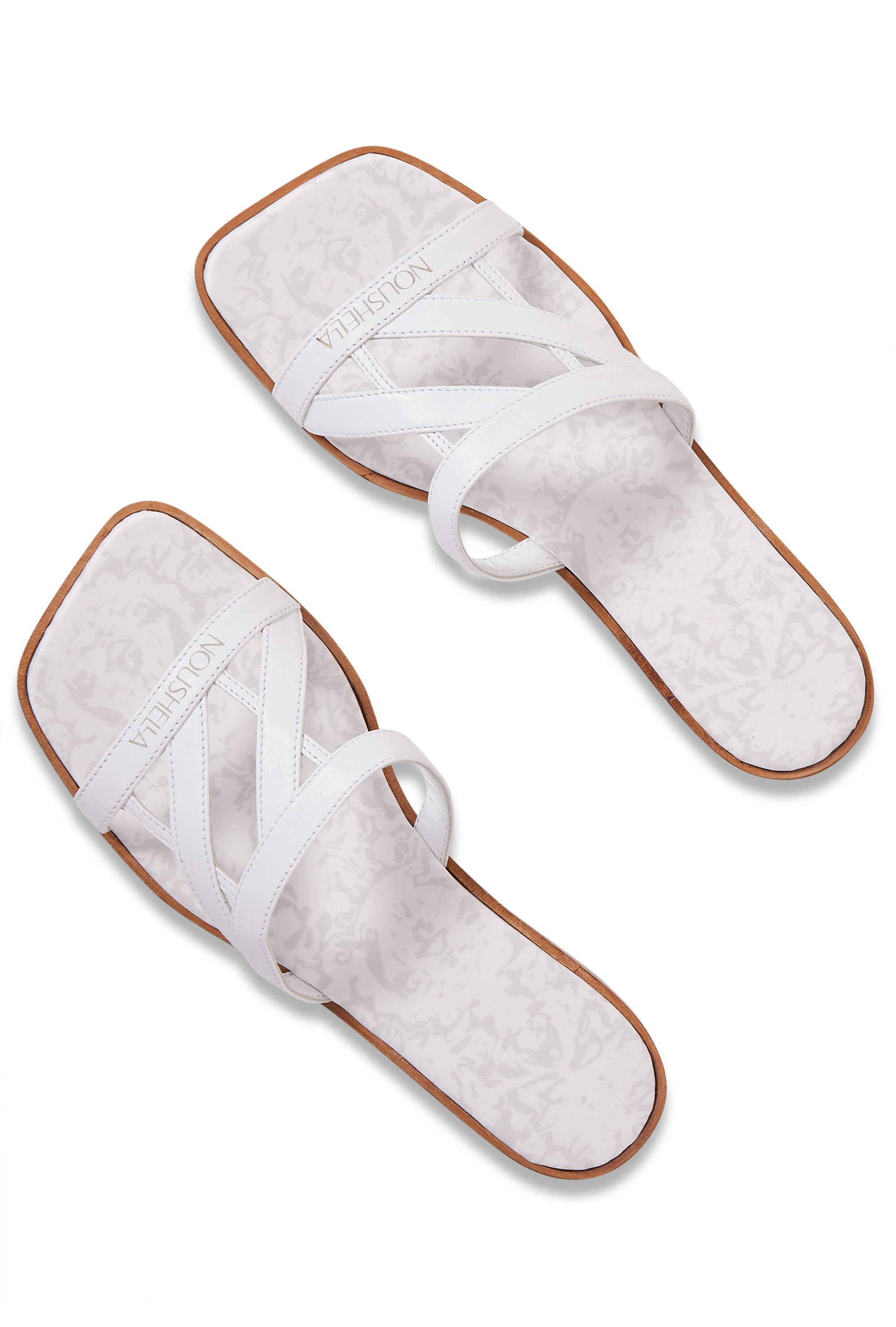 Noushella Women's  Slides In White In White