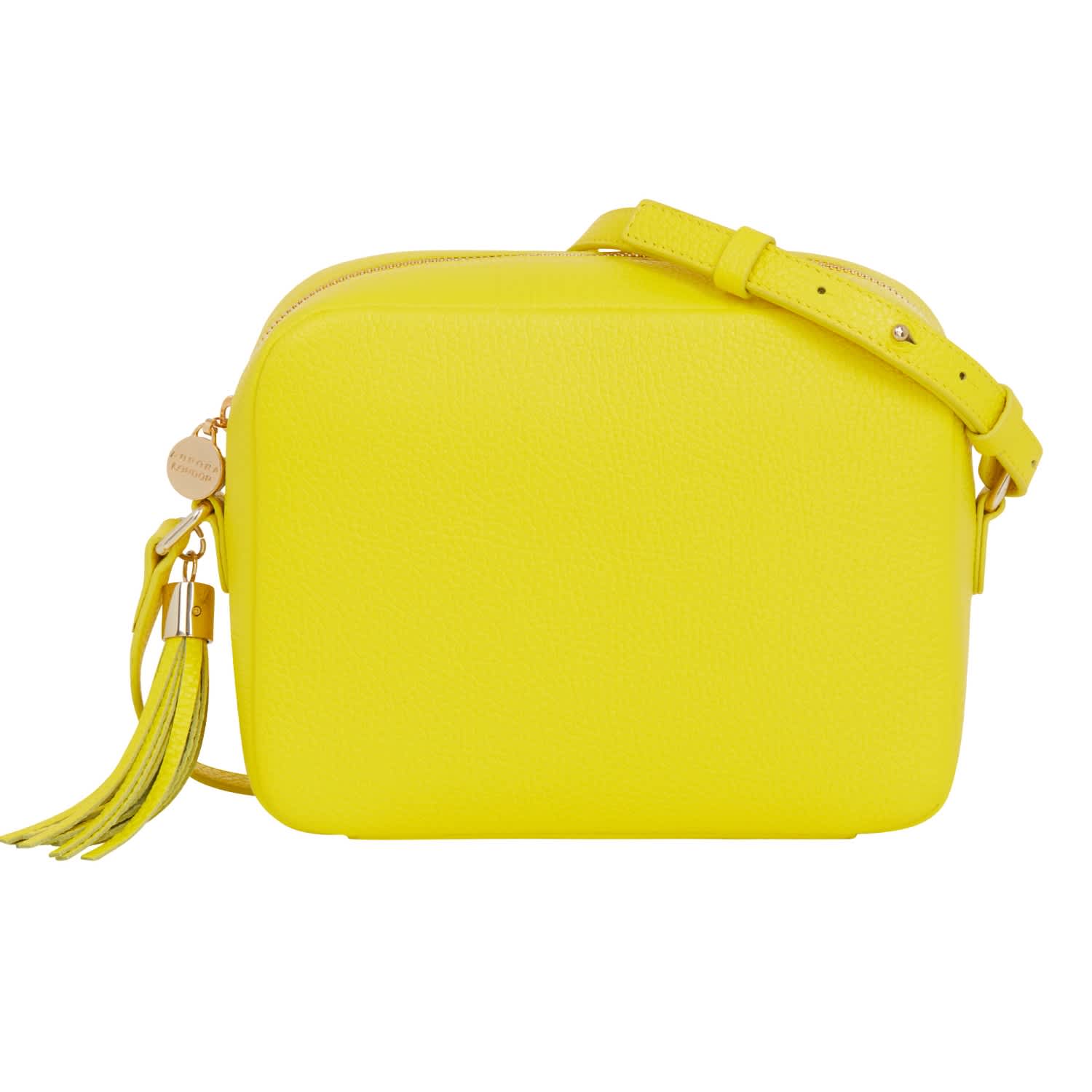 bright yellow luggage