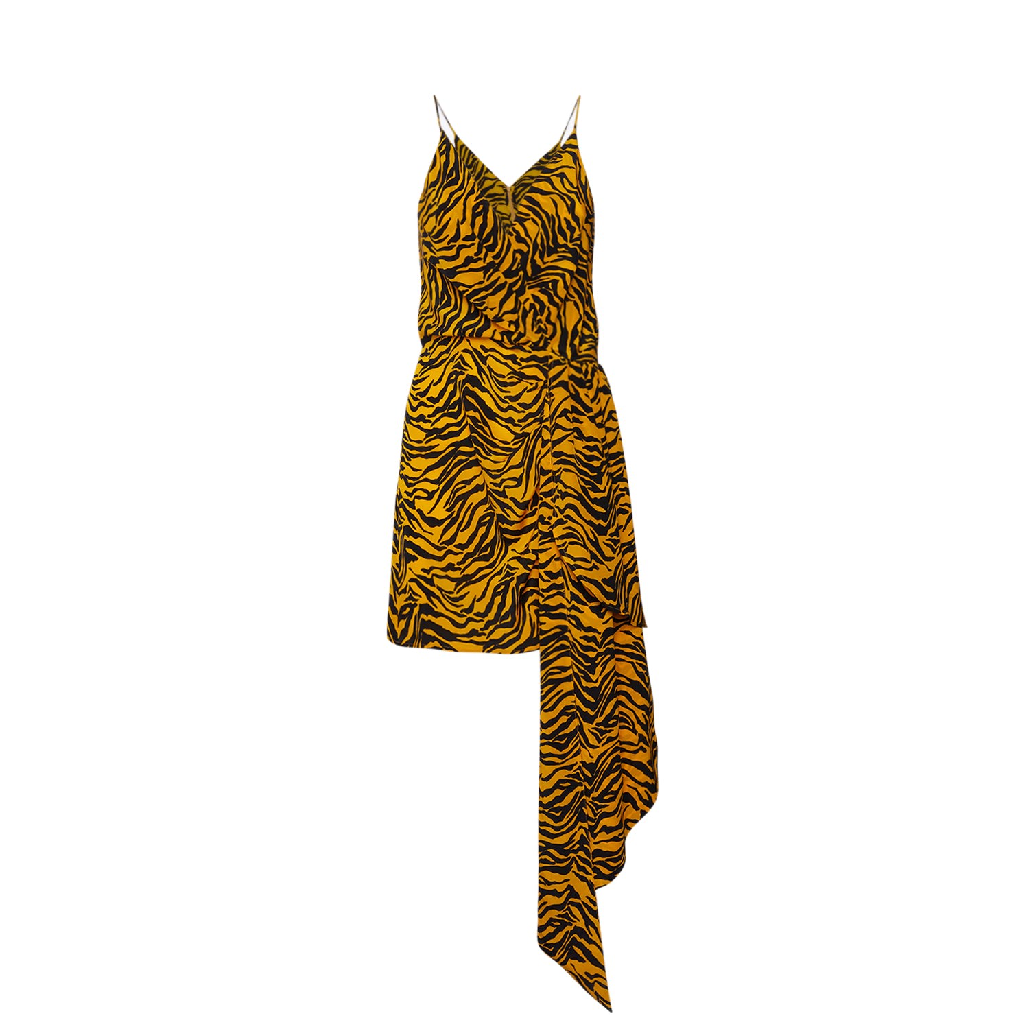 Women’s Miami Tiger Print Silk Dress Small Sveta Milano