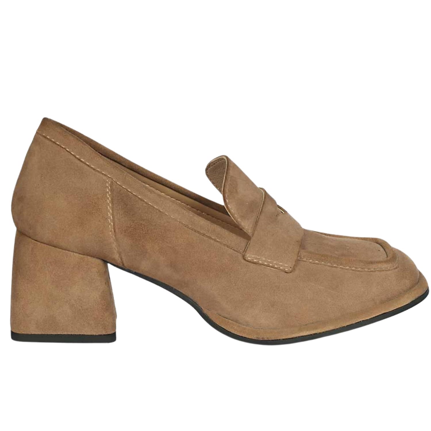 Saint G Women's Gold Viviana Suede - Heel Loafers