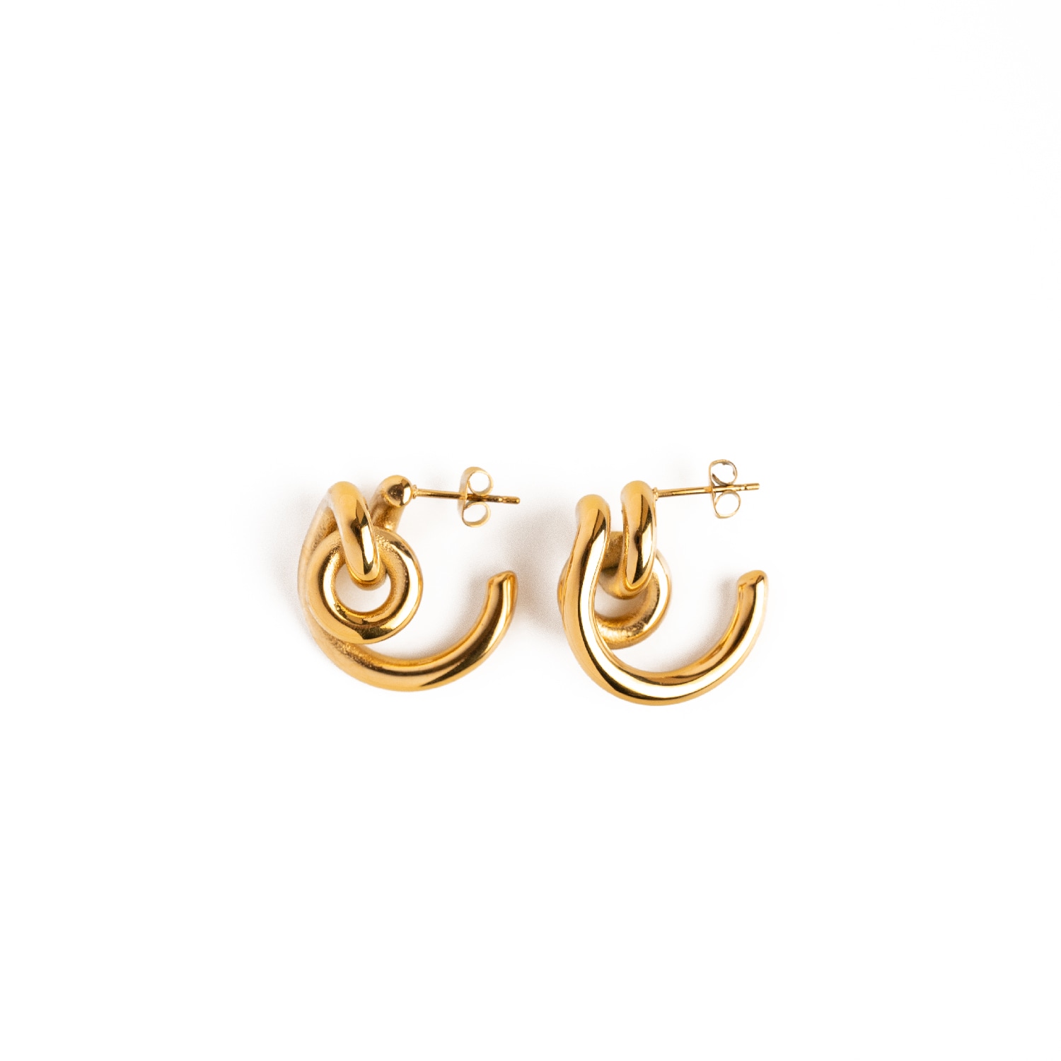 Superdivajewellery Women's Tasha Spiral Gold Earrings In Gold