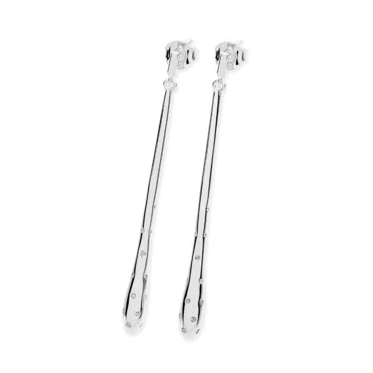 Lucy Quartermaine Women's Silver Long Dipped Studs