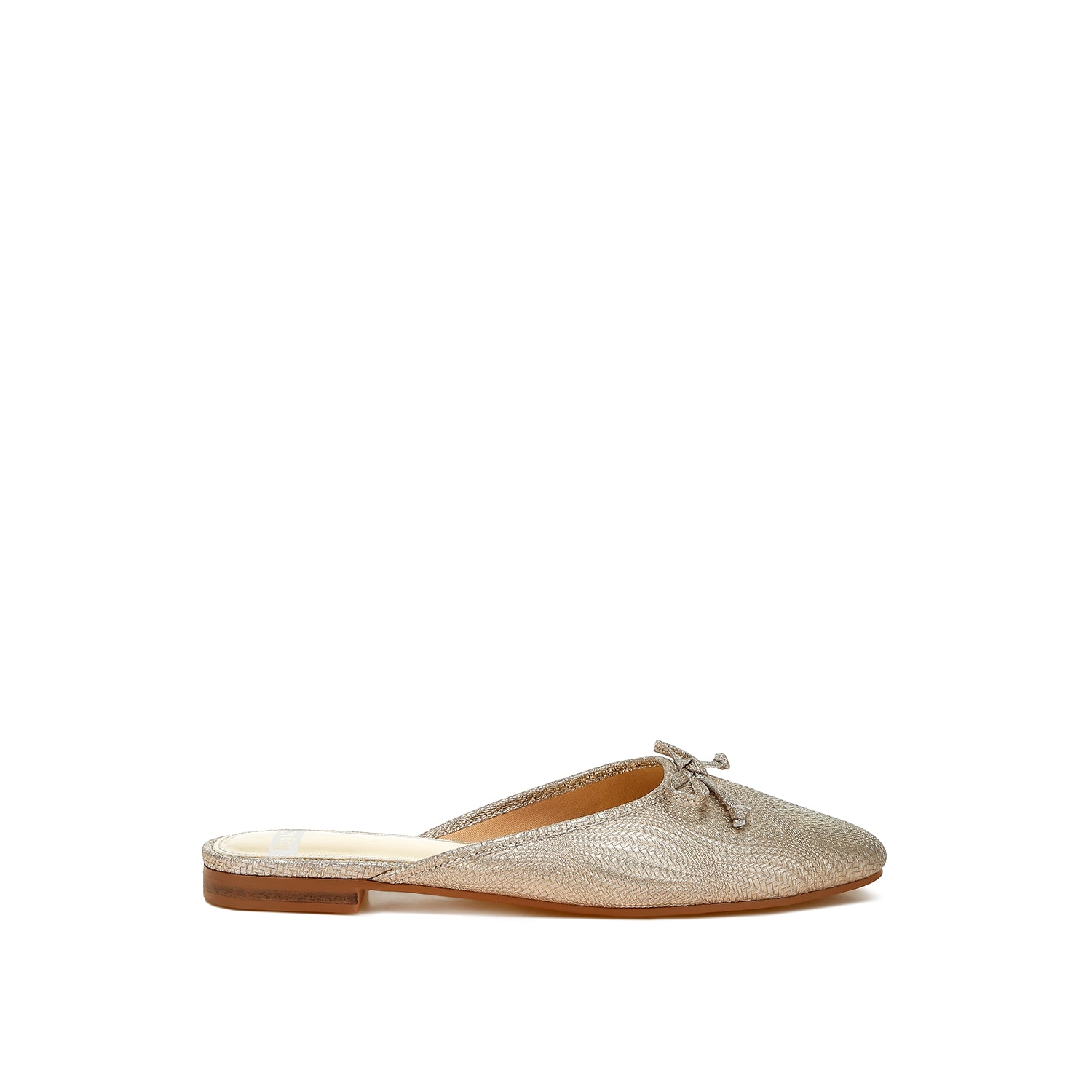 Rag & Co Jaylor Party Bow Slip-on Mules In Gold